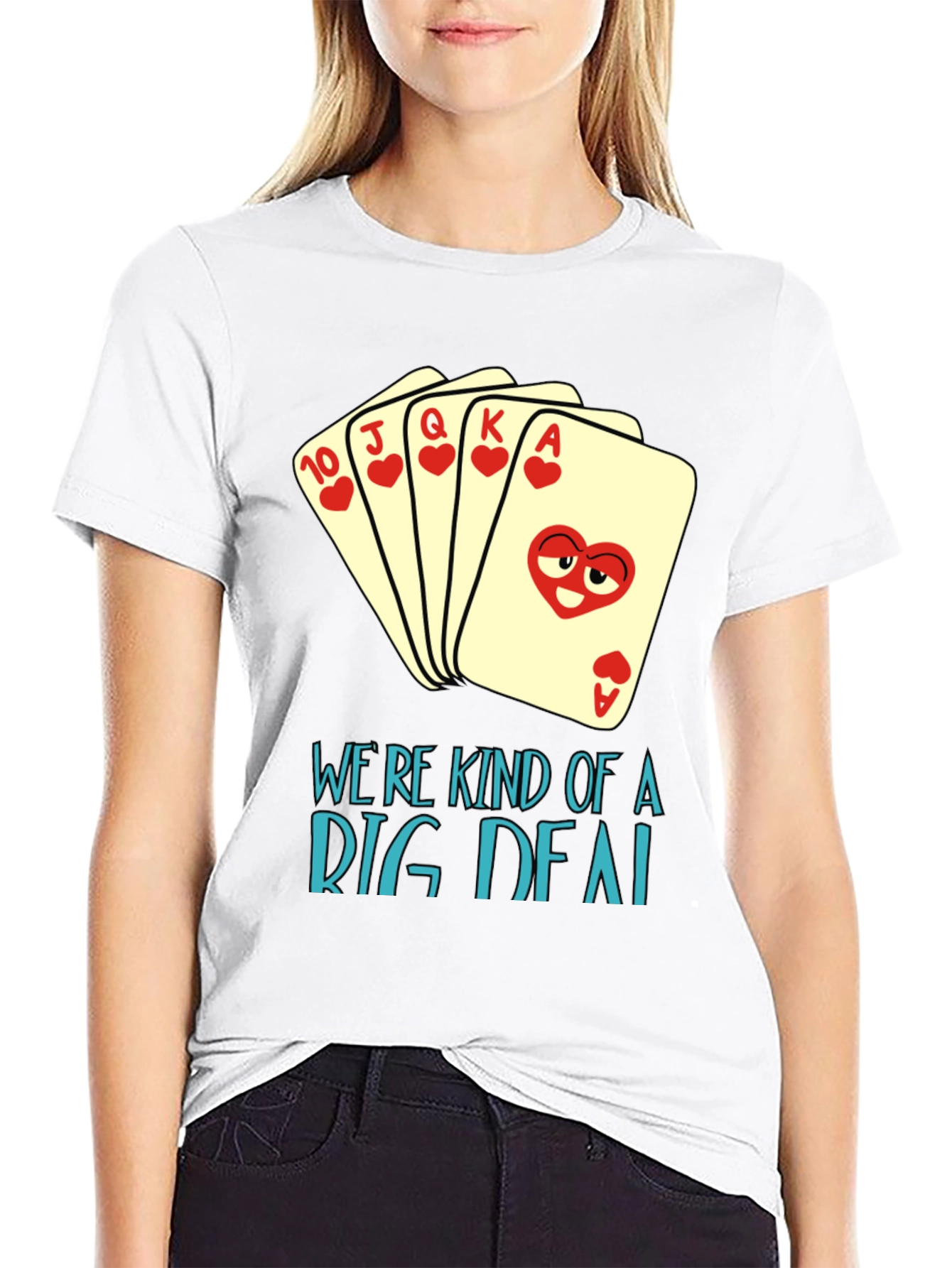 Black Funny Poker Hand T-Shirt - We're Kind of a Big Deal view 9