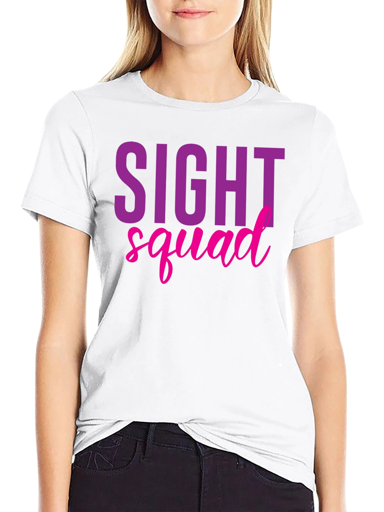 Black Sight Squad T-Shirt, Funny Eye Doctor Optometrist Tee view 9