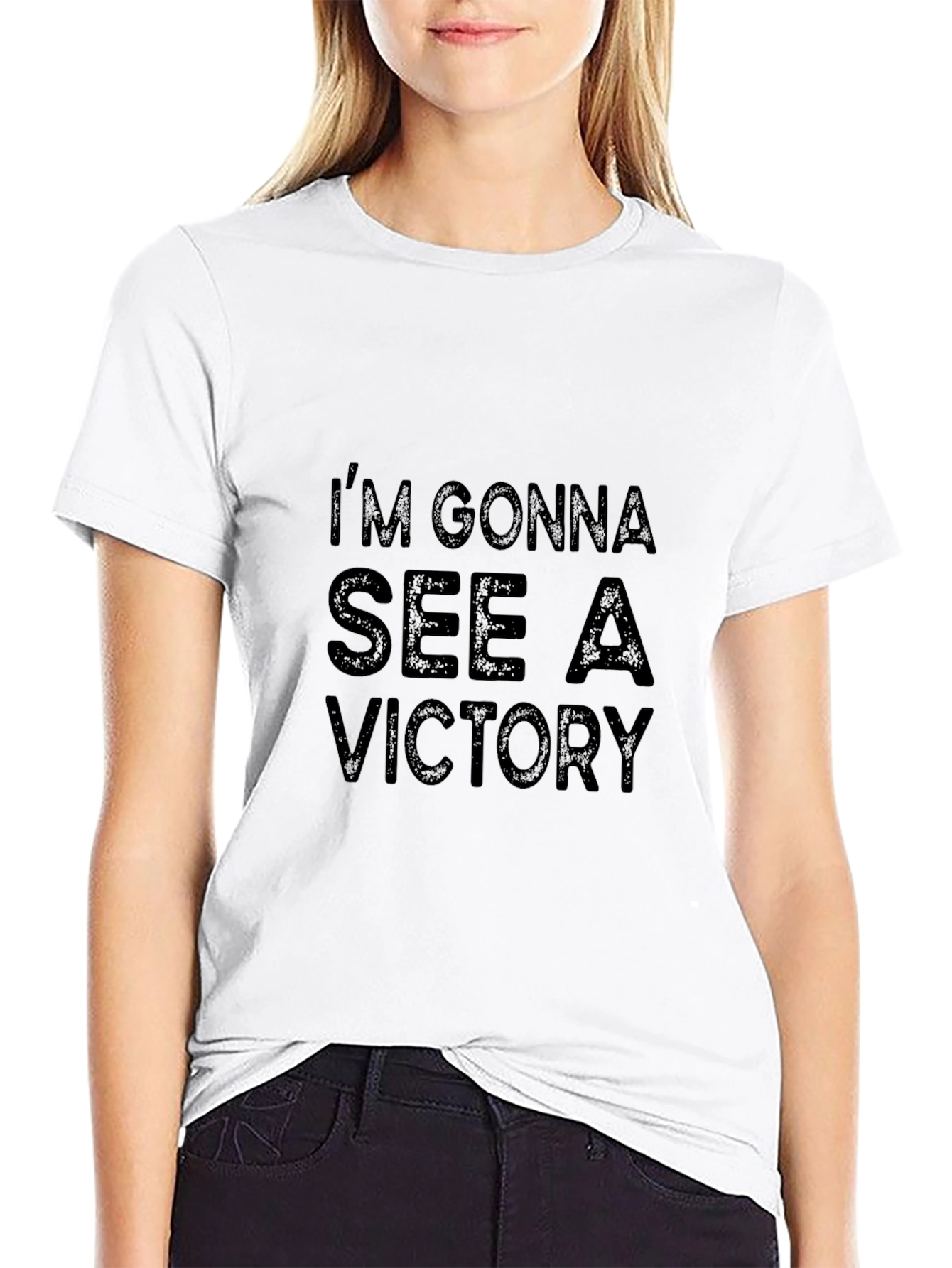 Black I'm Gonna See A Victory Black T-Shirt view 9