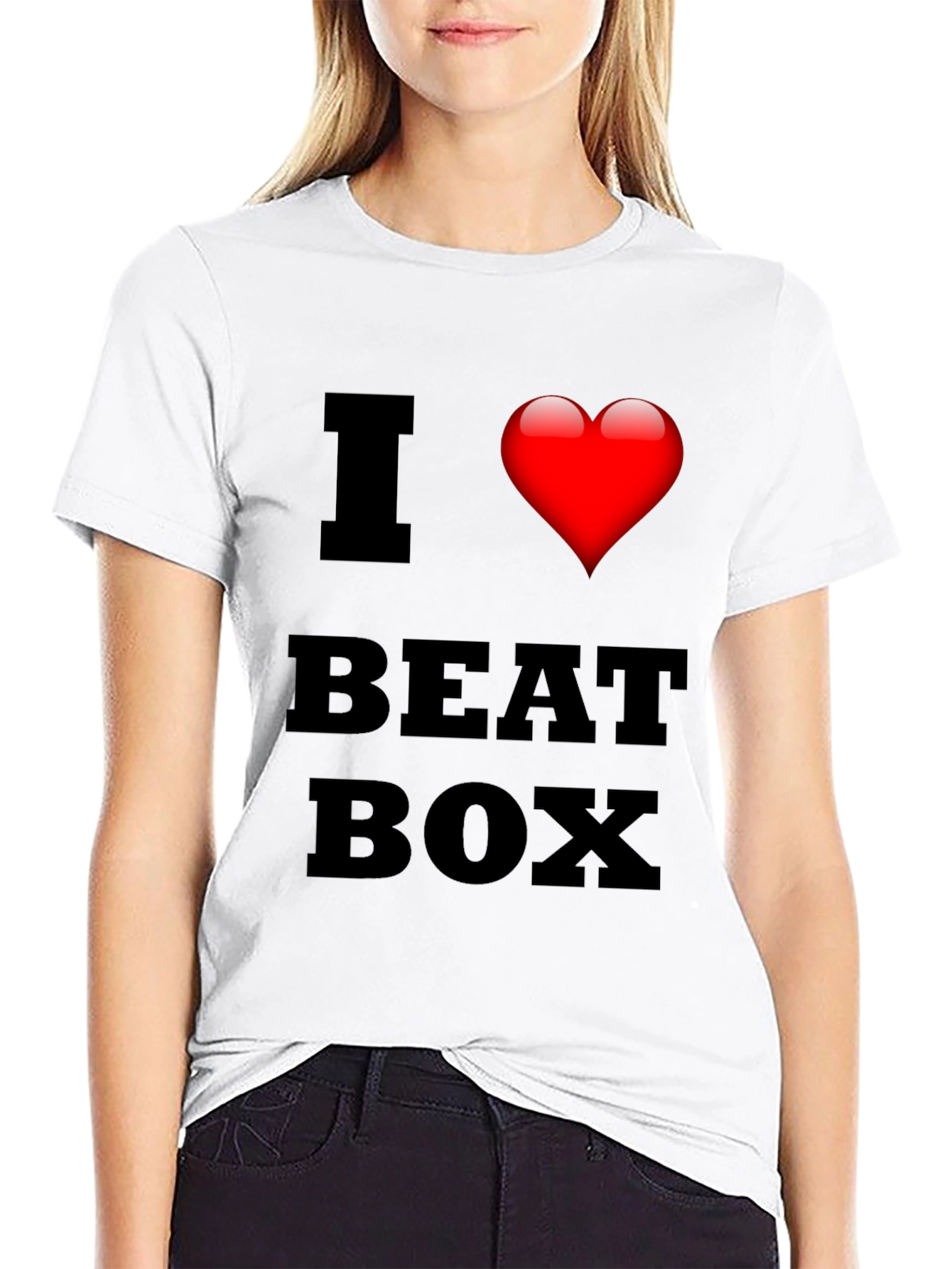 Black I Heart Beat Box Graphic Tee - Stylish Music Lover T-Shirt view 9
