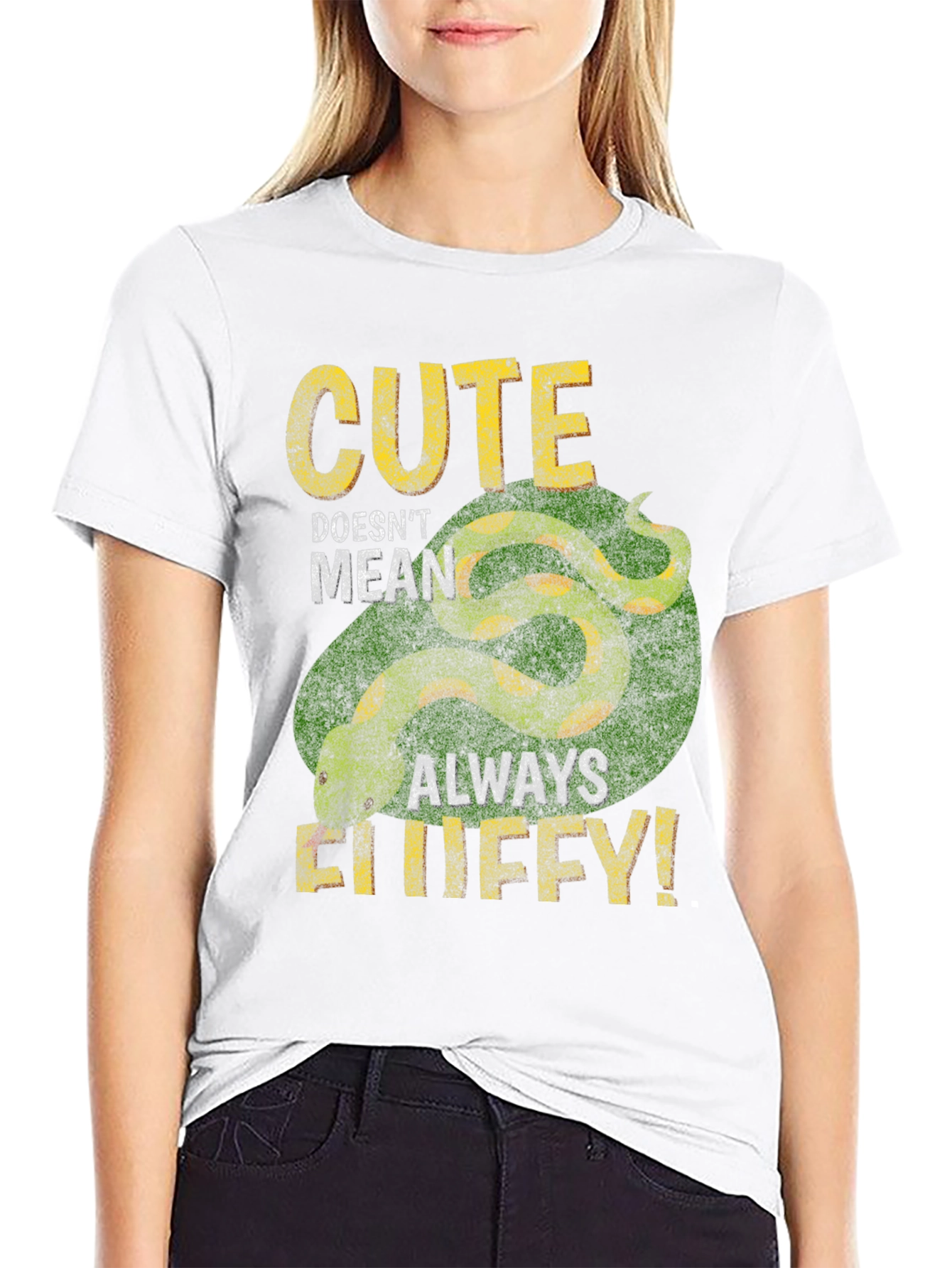 Black Cute But Deadly Snake Graphic T-Shirt view 9
