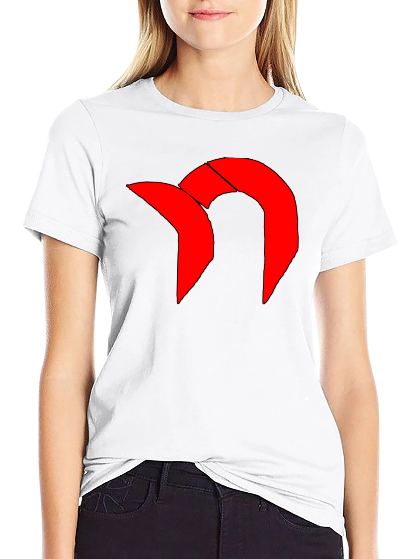 Black Bold Graphic Tee - Red Icon on Black view 9