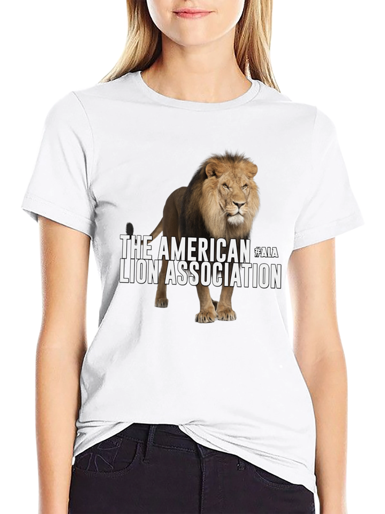 Black American Lion Association Graphic T-Shirt view 9
