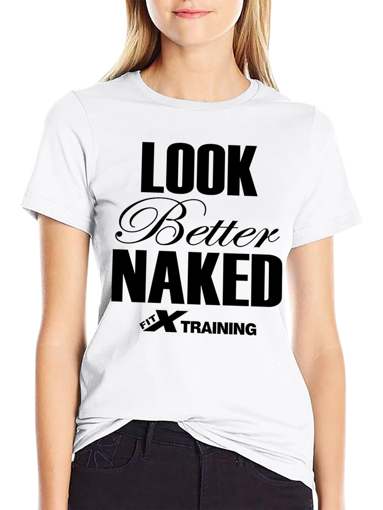 Black Look Better Naked T-Shirt - Fitness Training view 9