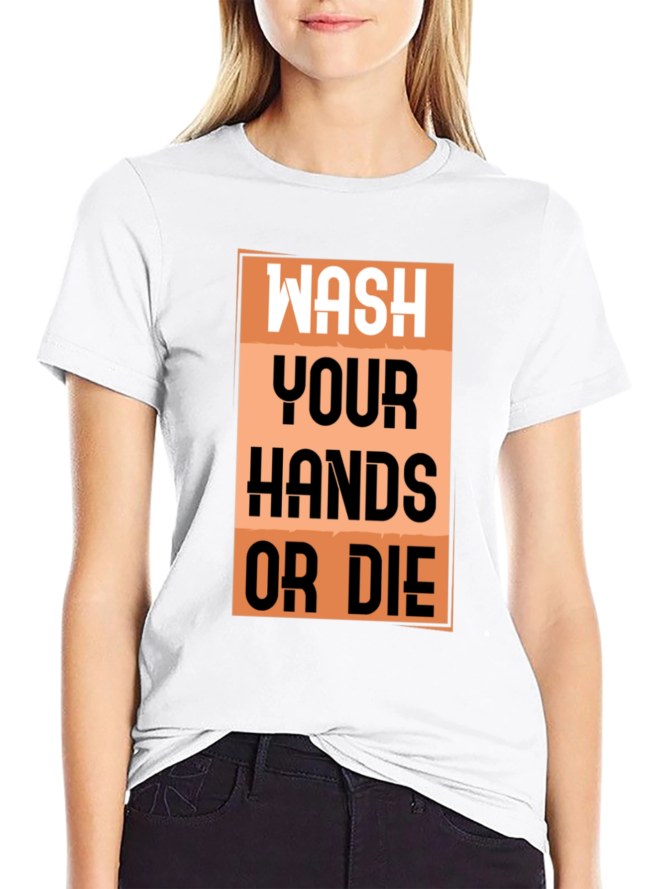 Black Wash Your Hands T-Shirt - Funny Quarantine Tee view 9
