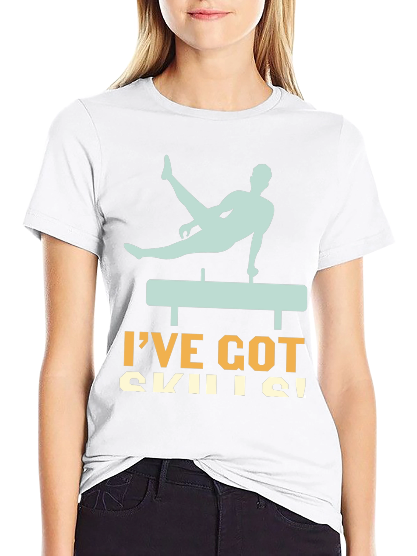 Black Gymnastics Skills T-Shirt view 9