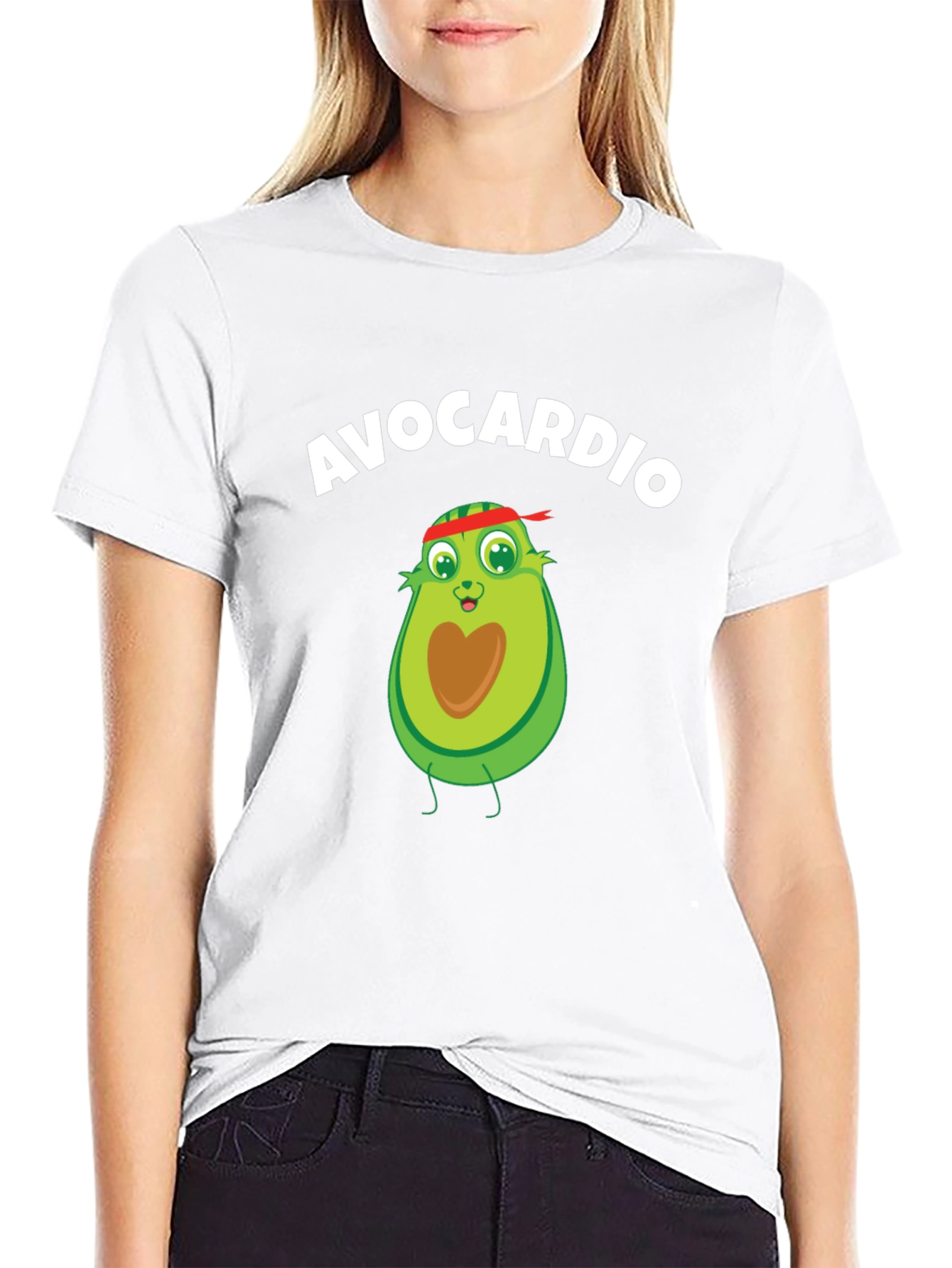 Black Avocardio Workout T-Shirt - Funny Avocado Gym Tee view 9