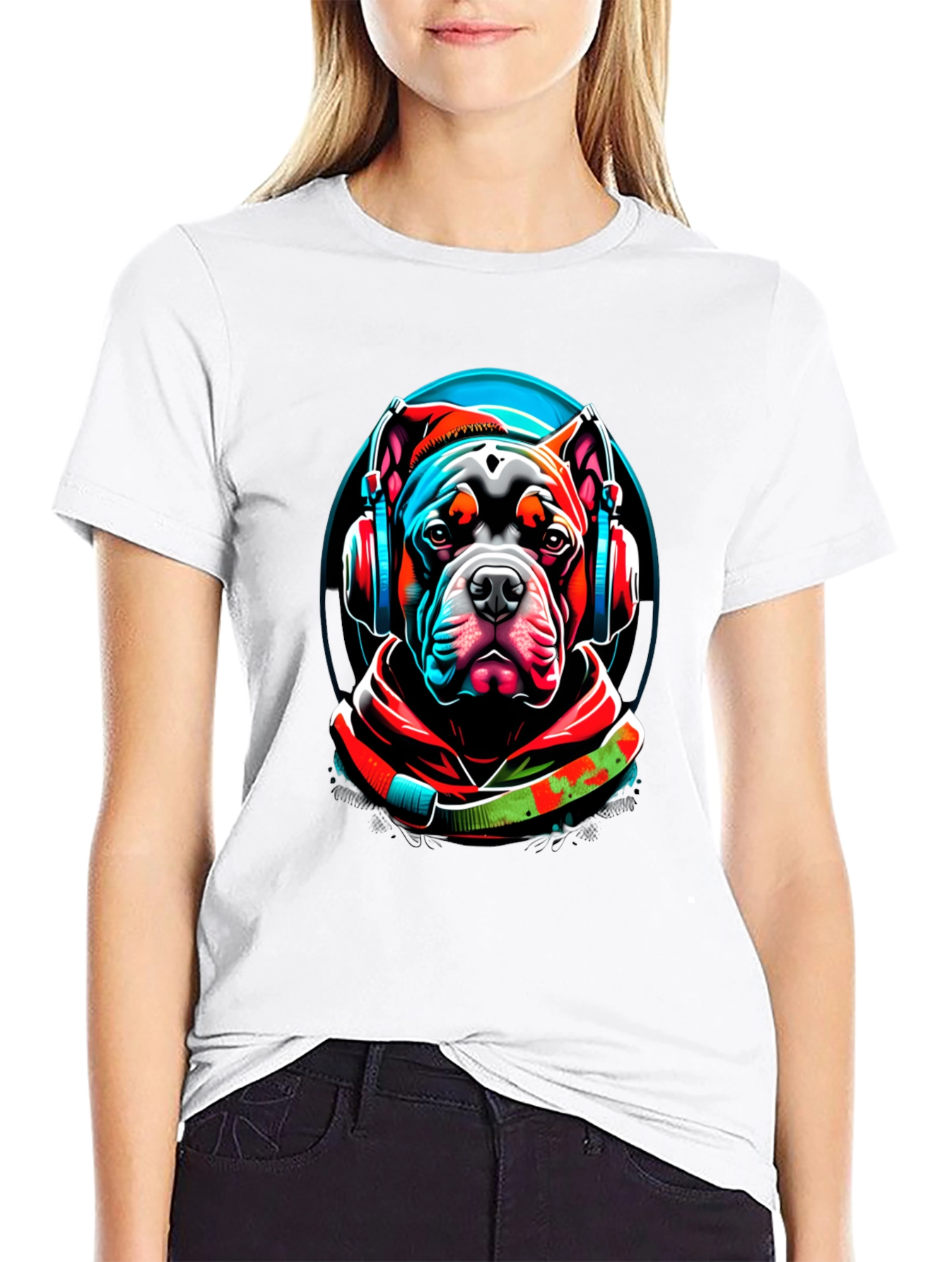 Black Dog DJ Graphic T-Shirt - Cool Canine Style view 9