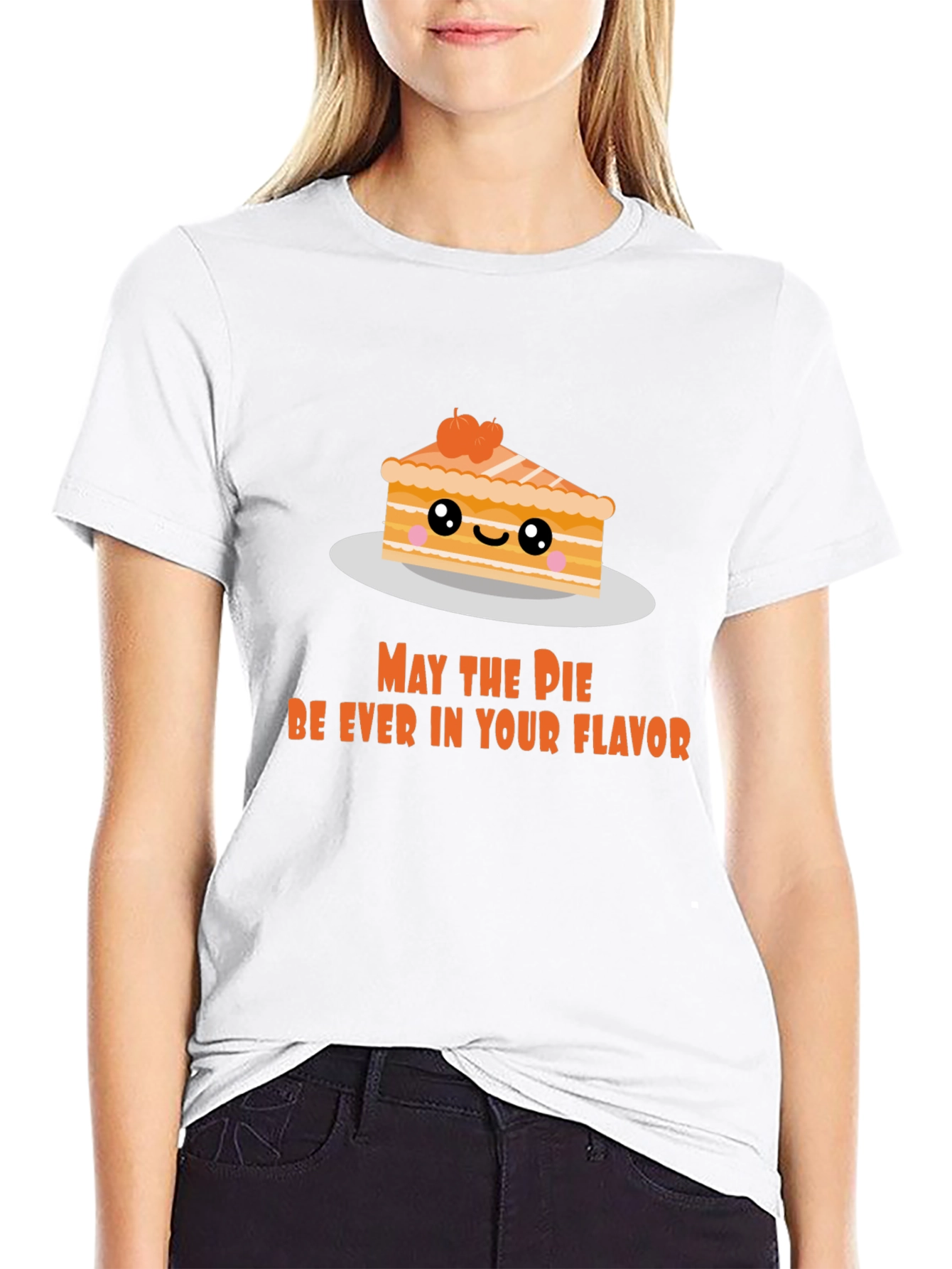 Black Funny Pie T-Shirt - May the Pie Be Ever in Your Flavor view 9