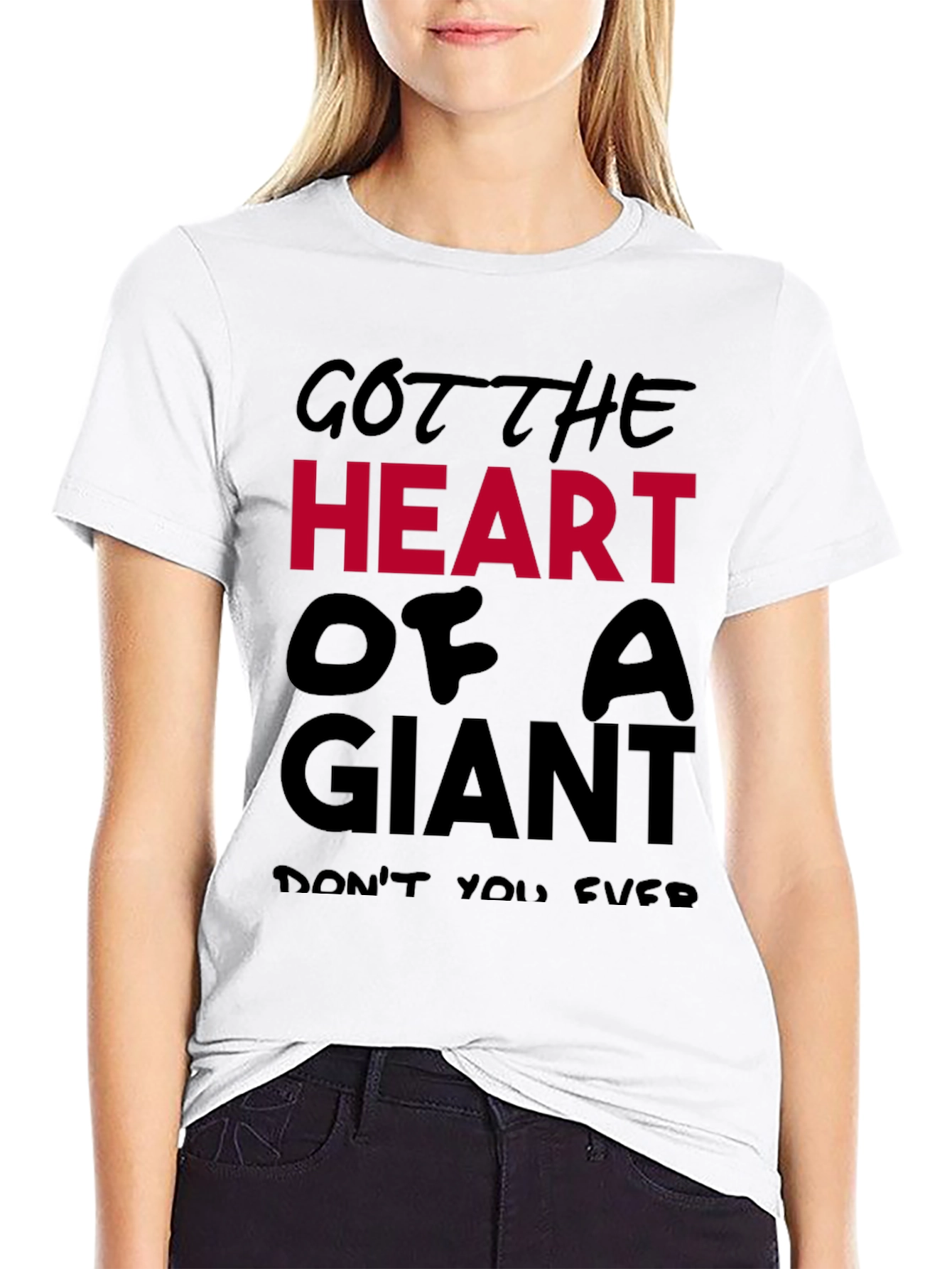 Black Heart of a Giant Graphic T-Shirt view 9