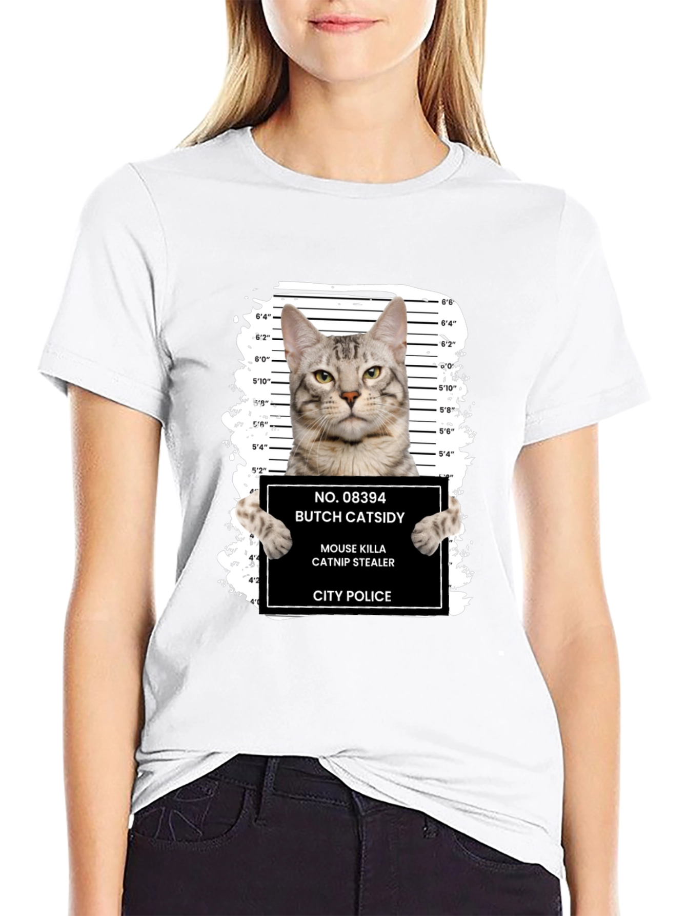 Black Butch Catsidy Mugshot T-Shirt view 9