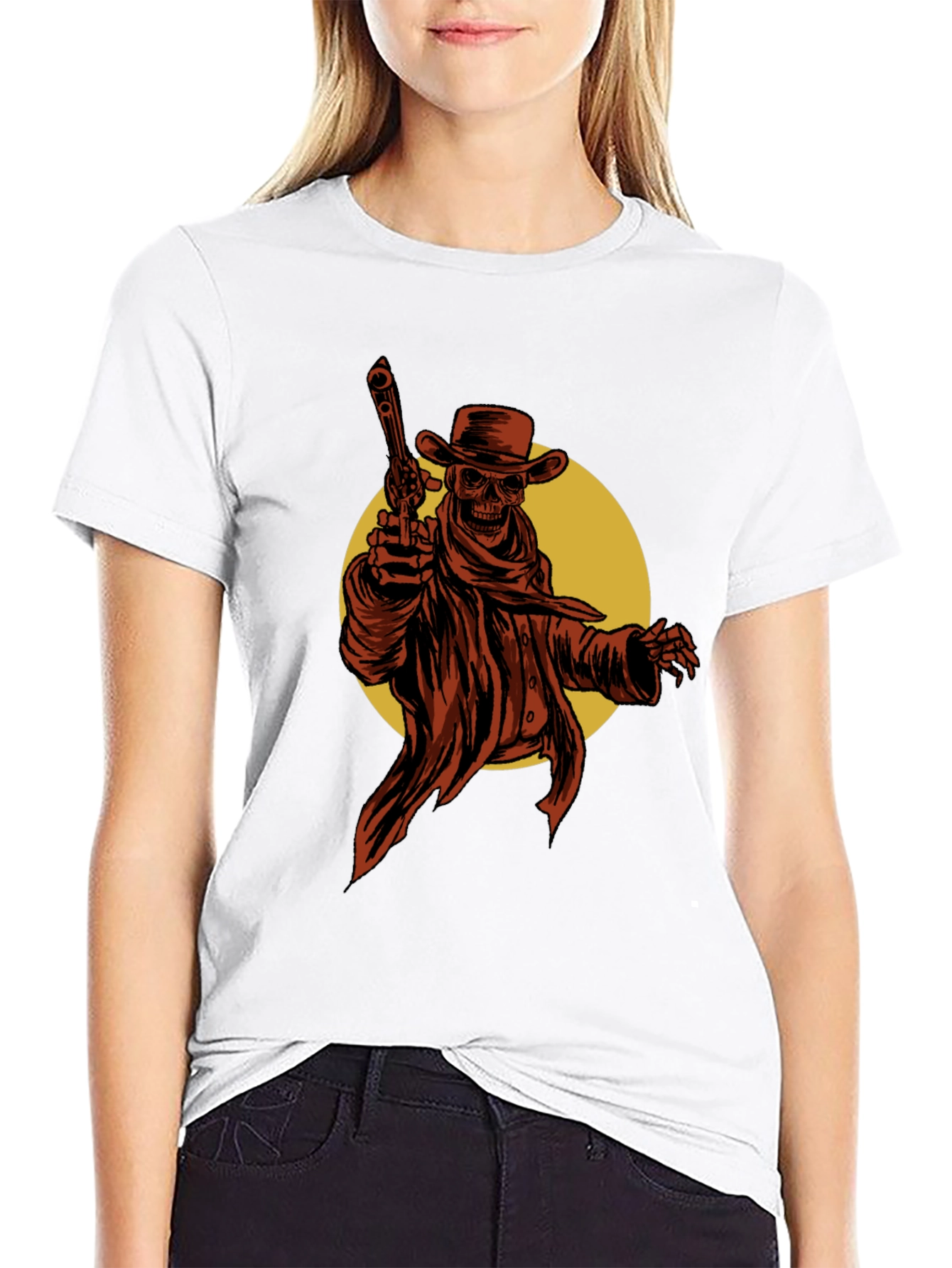 Black Skeleton Cowboy T-Shirt view 9