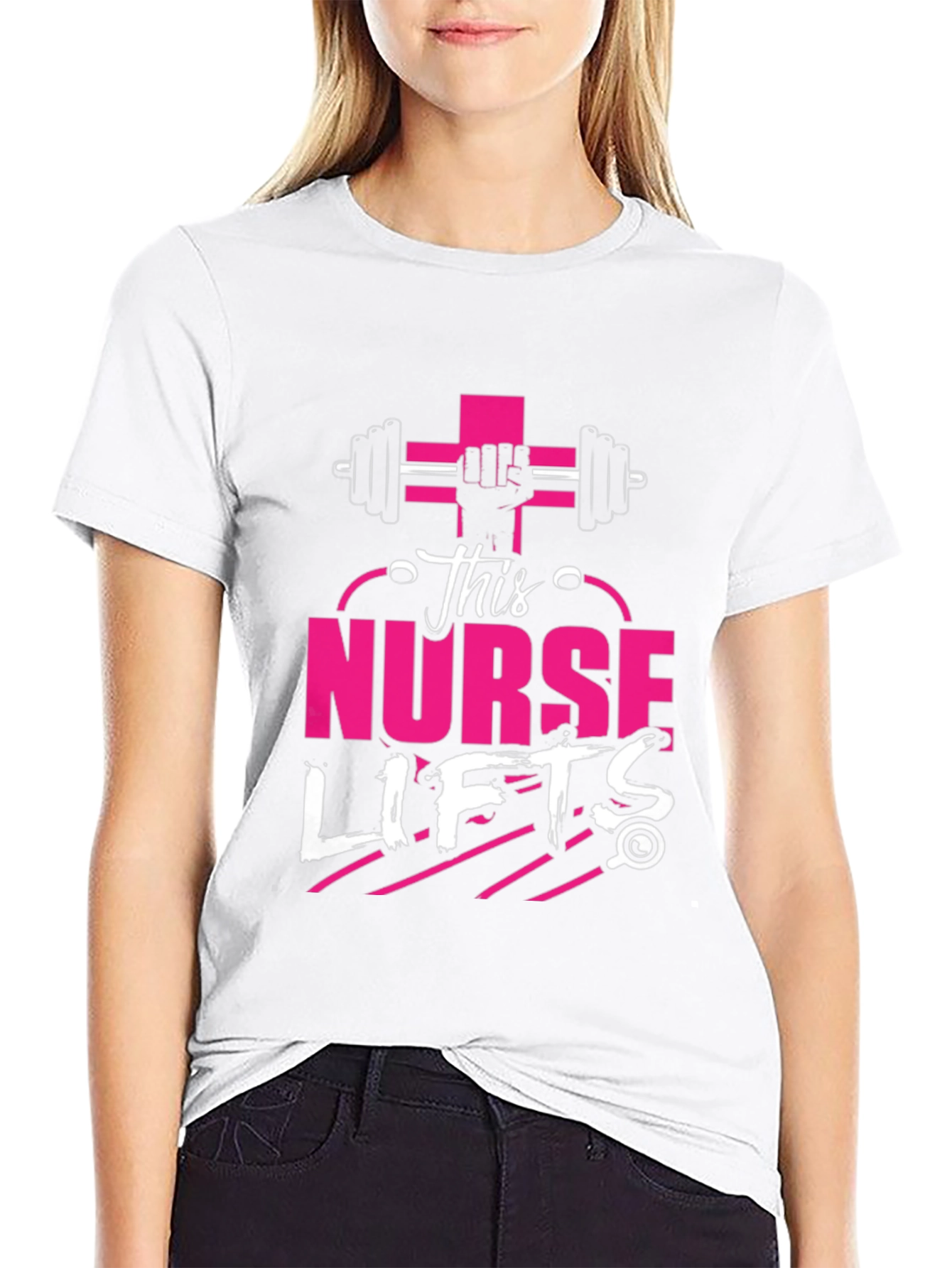 Black This Nurse Lifts T-Shirt: Fitness Apparel view 9