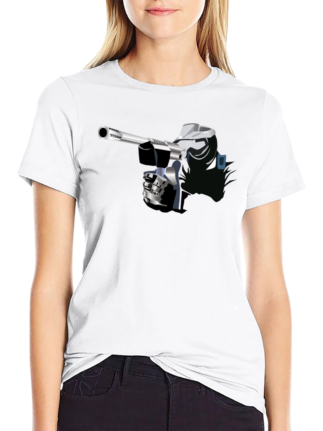 Black Paintball Player Graphic Tee - Black view 9
