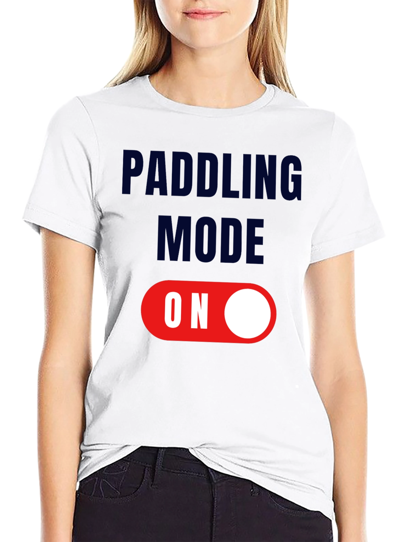Black Paddling Mode On T-Shirt view 9
