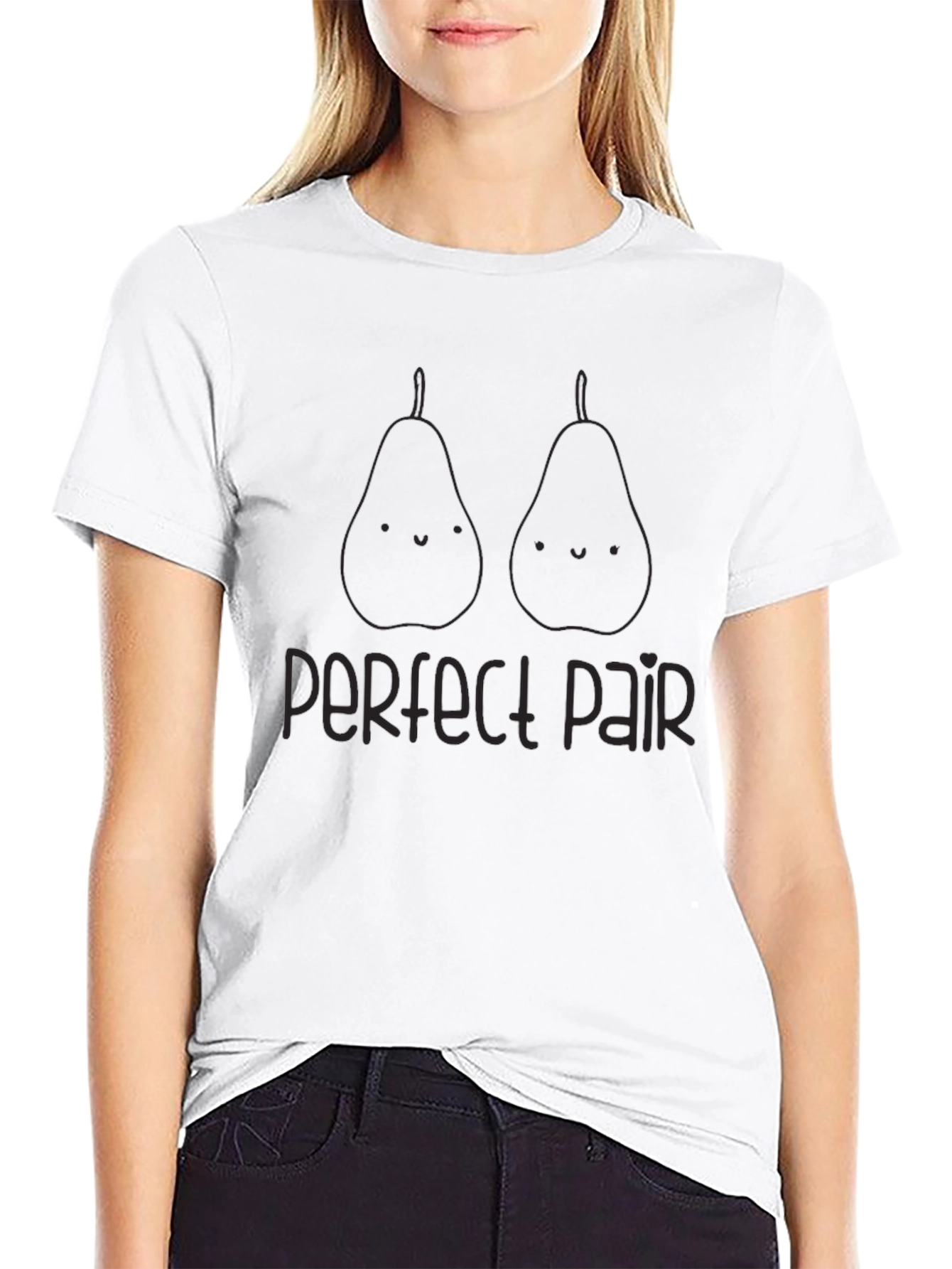 Black Perfect Pair Graphic Tee - Unisex Black T-Shirt view 9