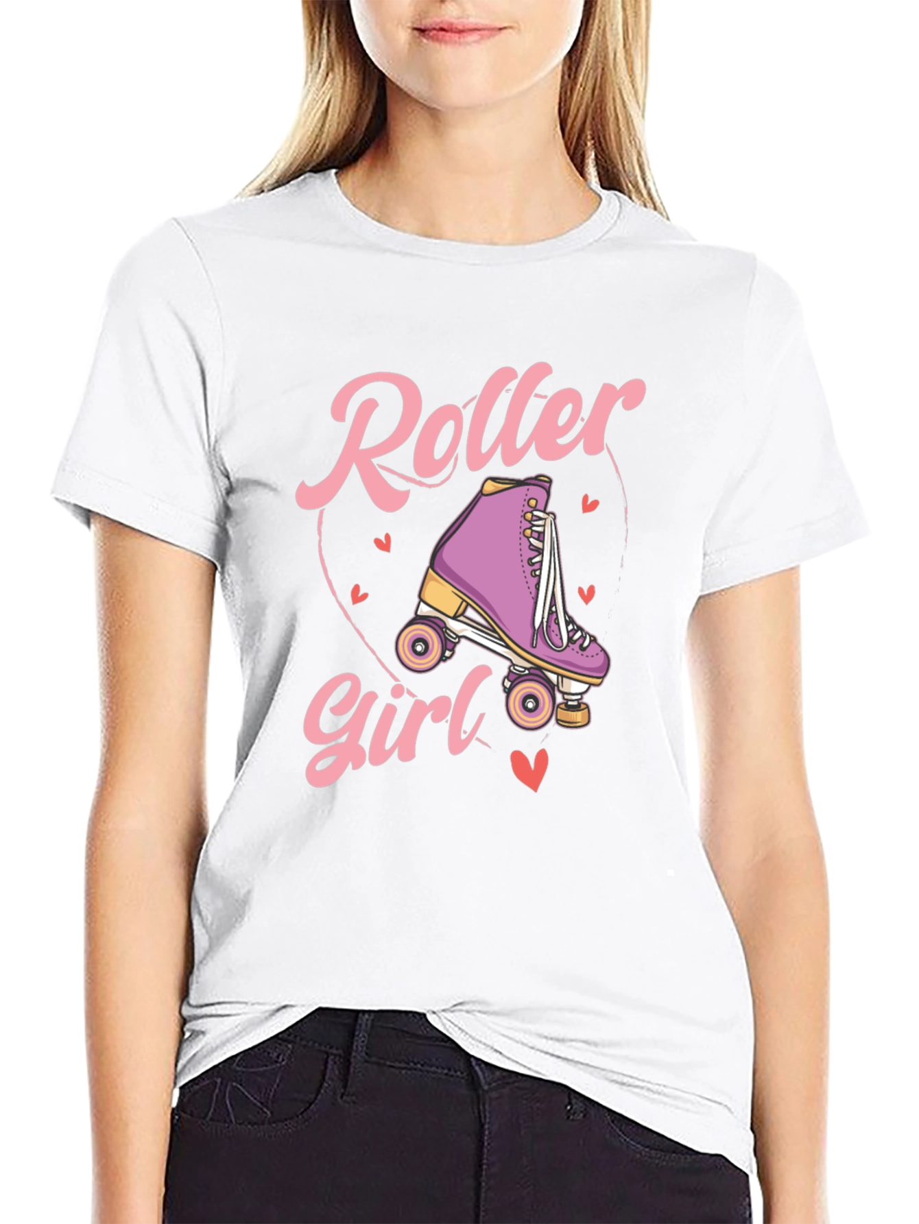 Black Roller Girl Graphic Tee - Skate in Style! view 9