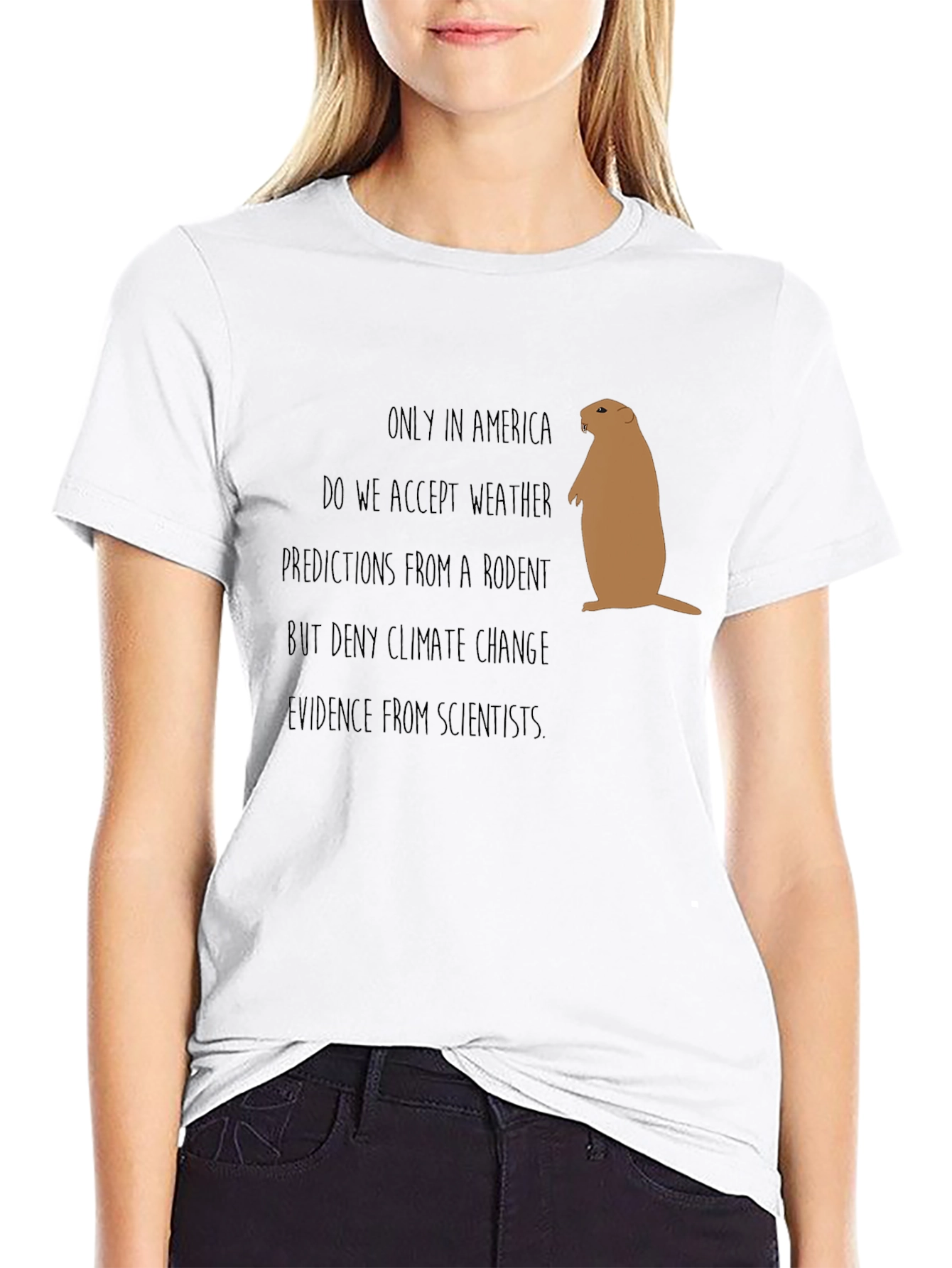 Black Funny Climate Change Rodent Graphic Tee view 9