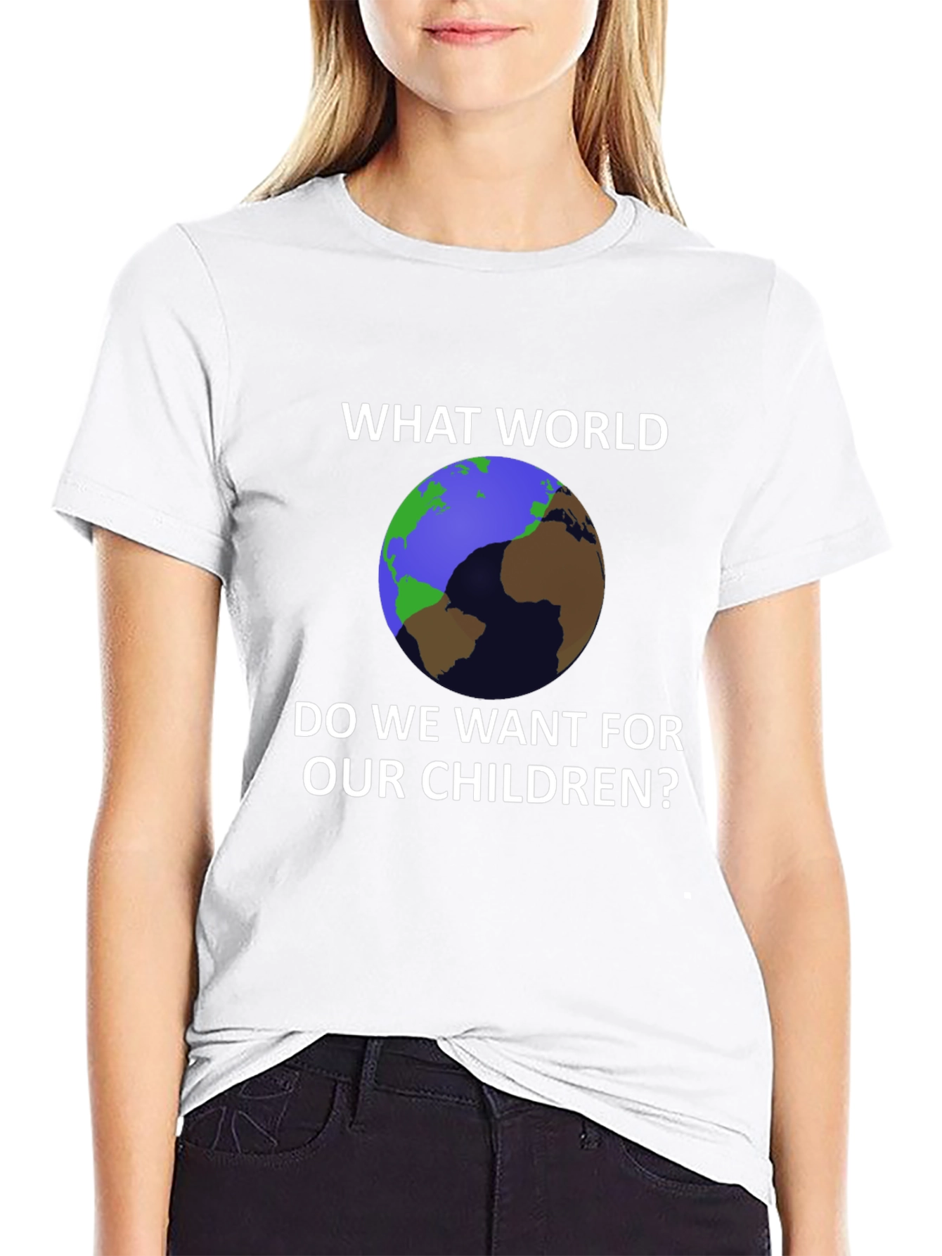 Black Eco-Friendly World Graphic T-Shirt view 9