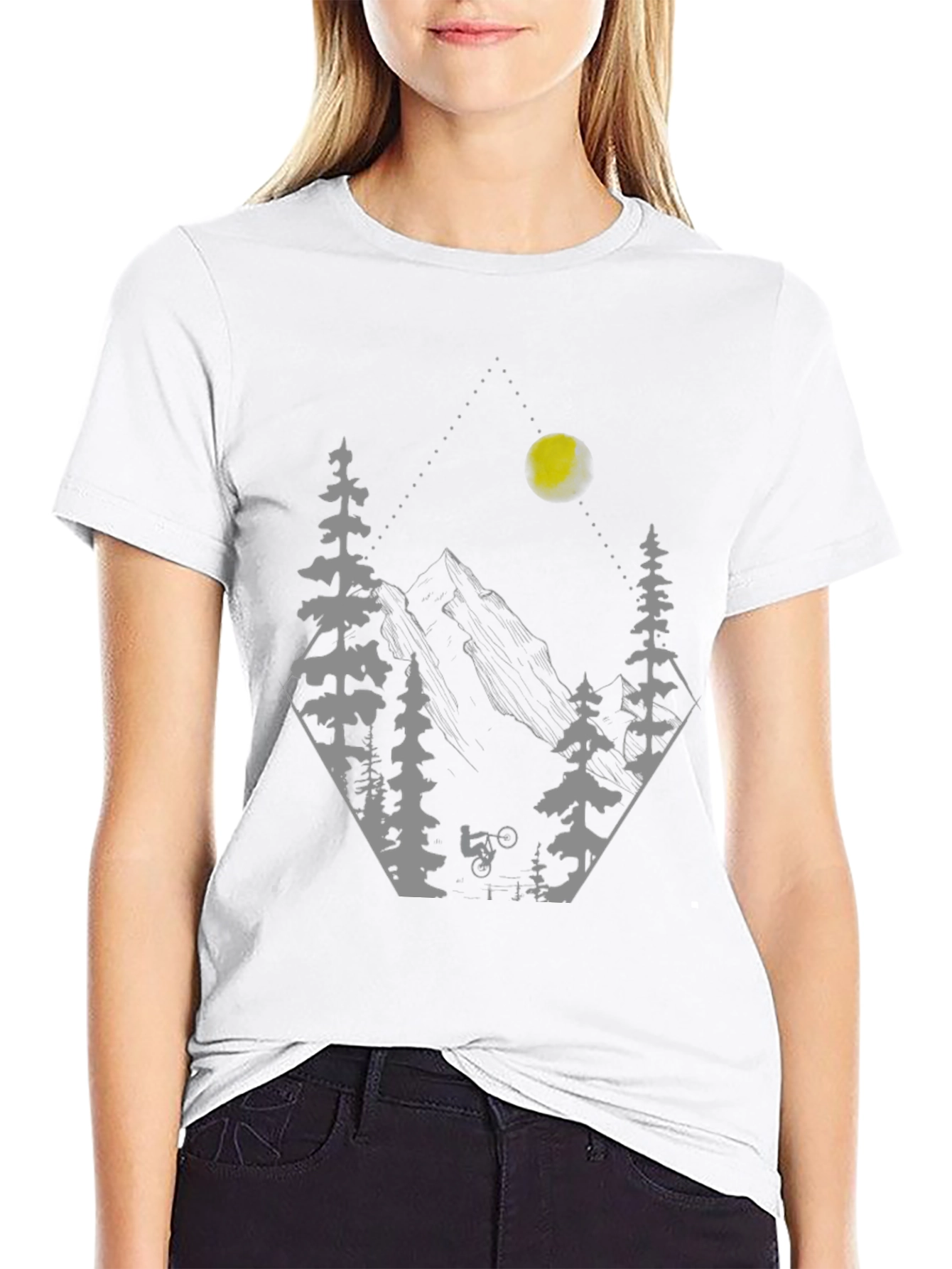 Black Mountain Biker Graphic T-Shirt - Adventure Ready view 9