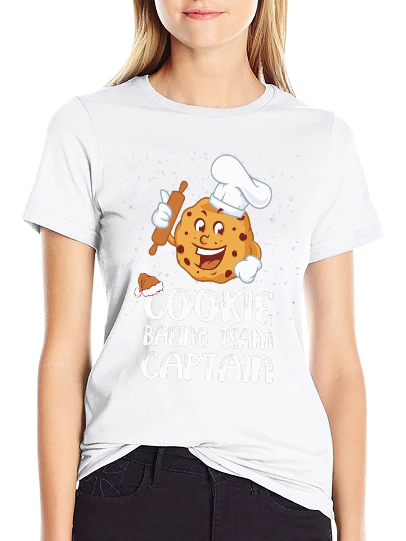 Black Cookie Baking Team Captain T-Shirt view 9