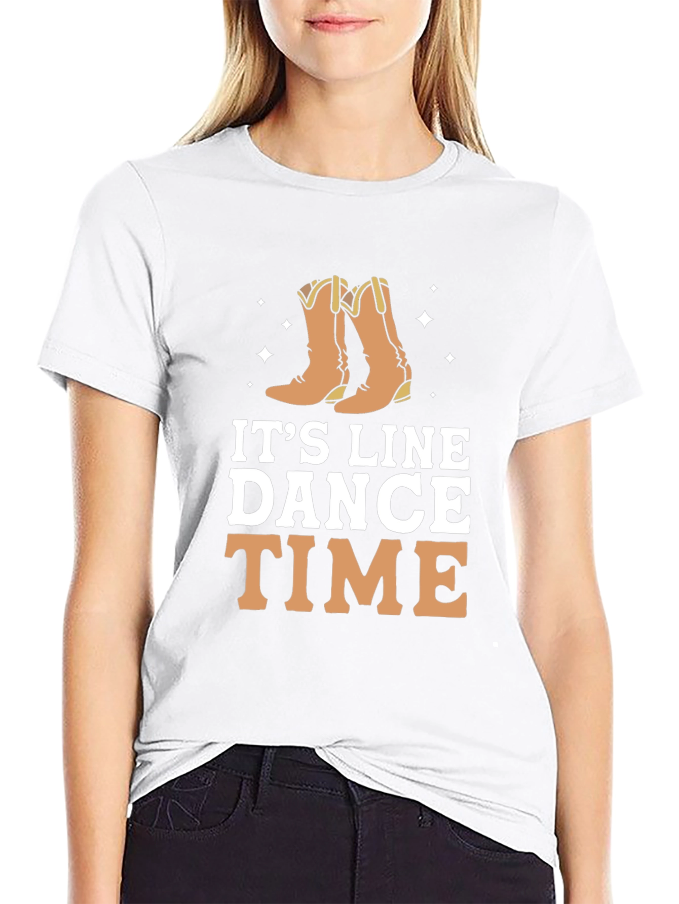 Black It's Line Dance Time Black T-Shirt view 9