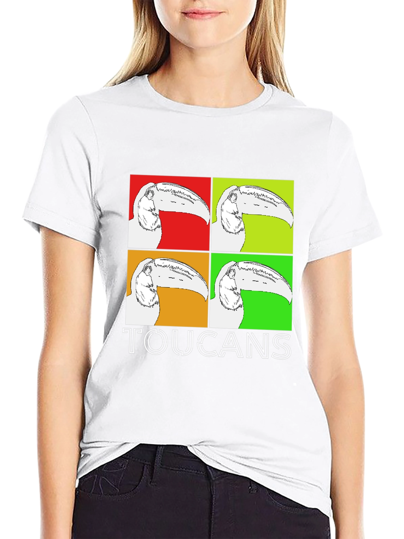 Black Pop Art Toucan T-Shirt - Bold Graphic Tee view 9