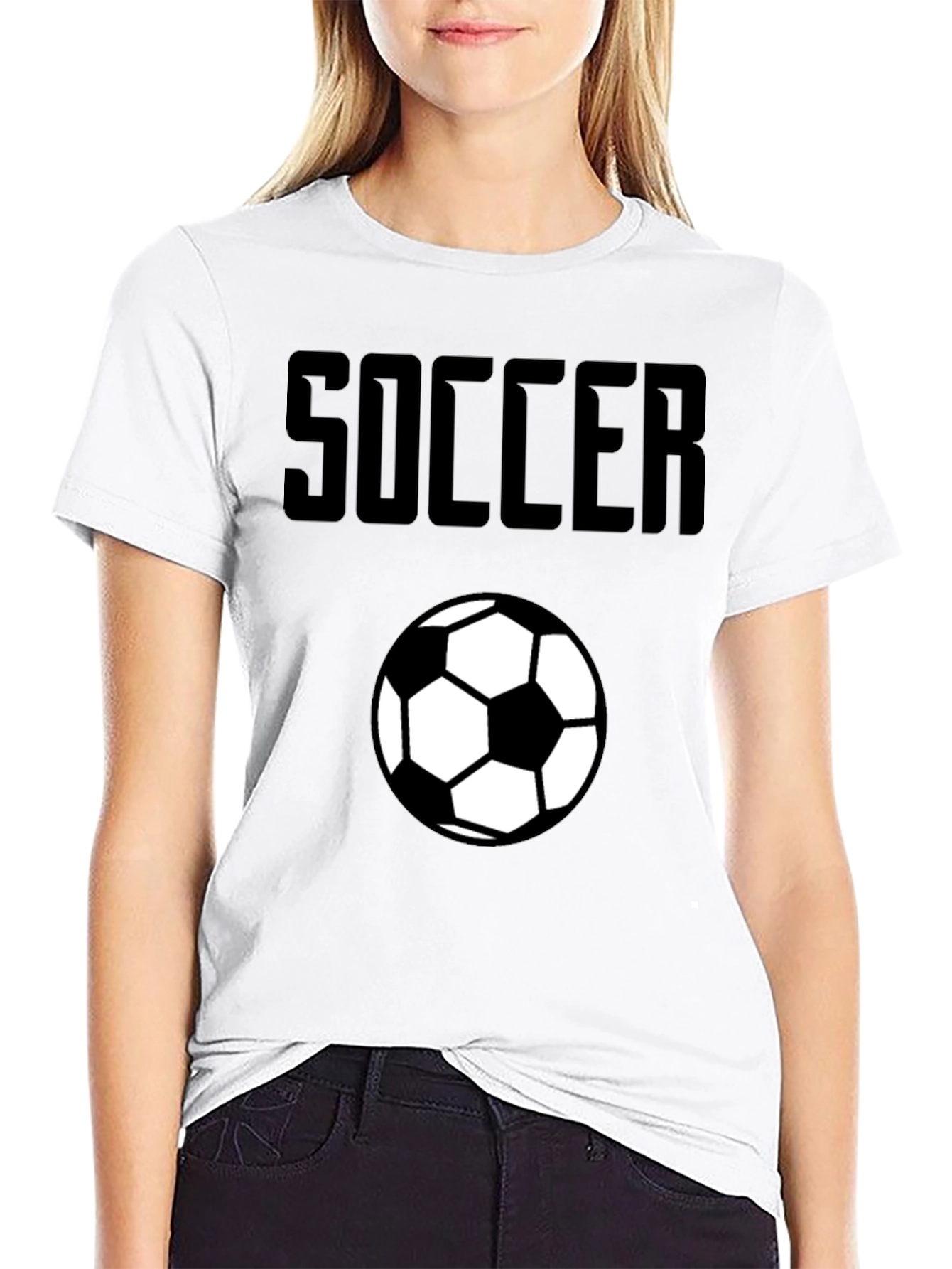 Black Soccer Graphic T-Shirt - Classic Black view 9
