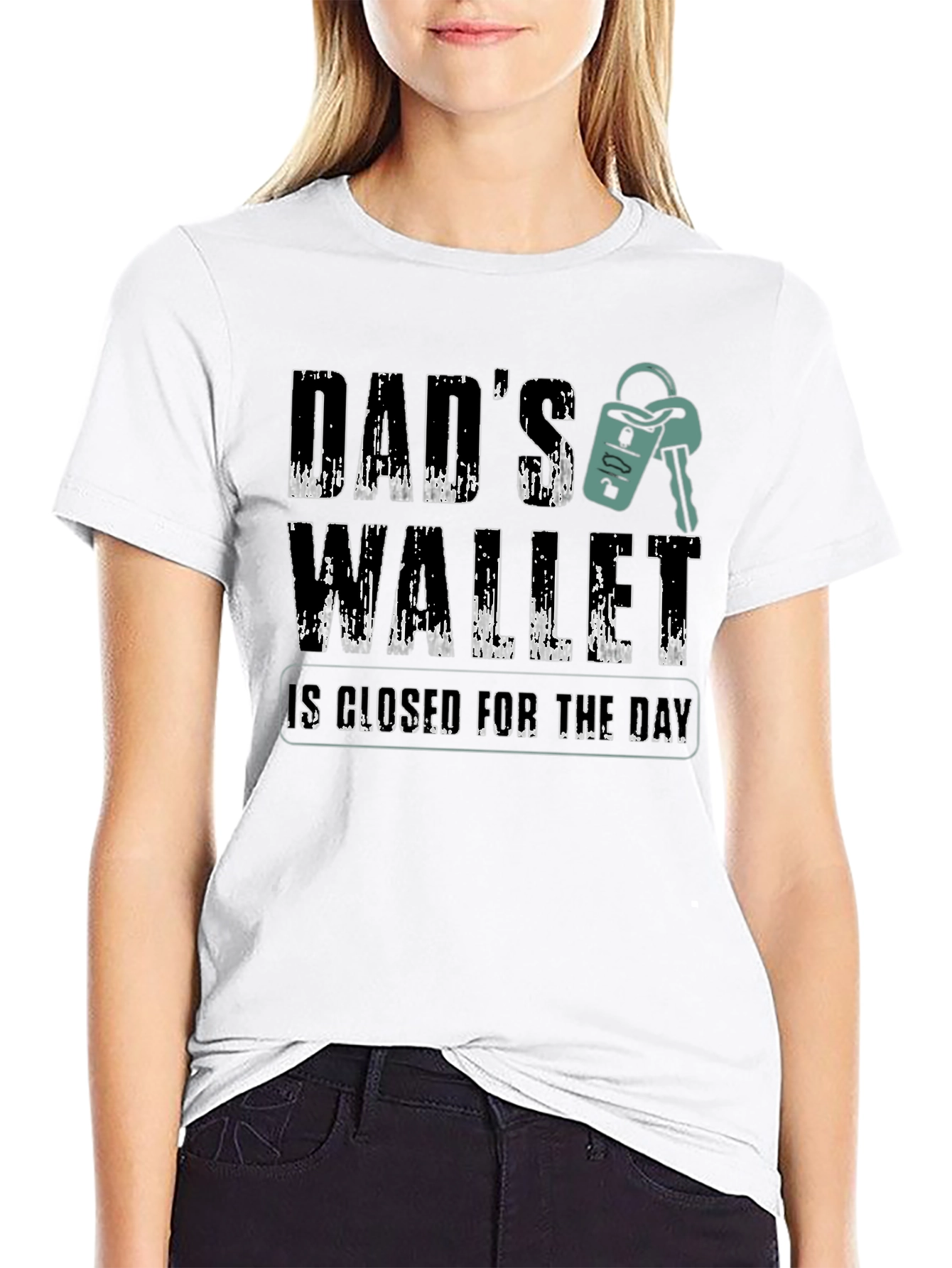 Black Dad's Wallet T-Shirt - Funny Father's Day Gift view 9