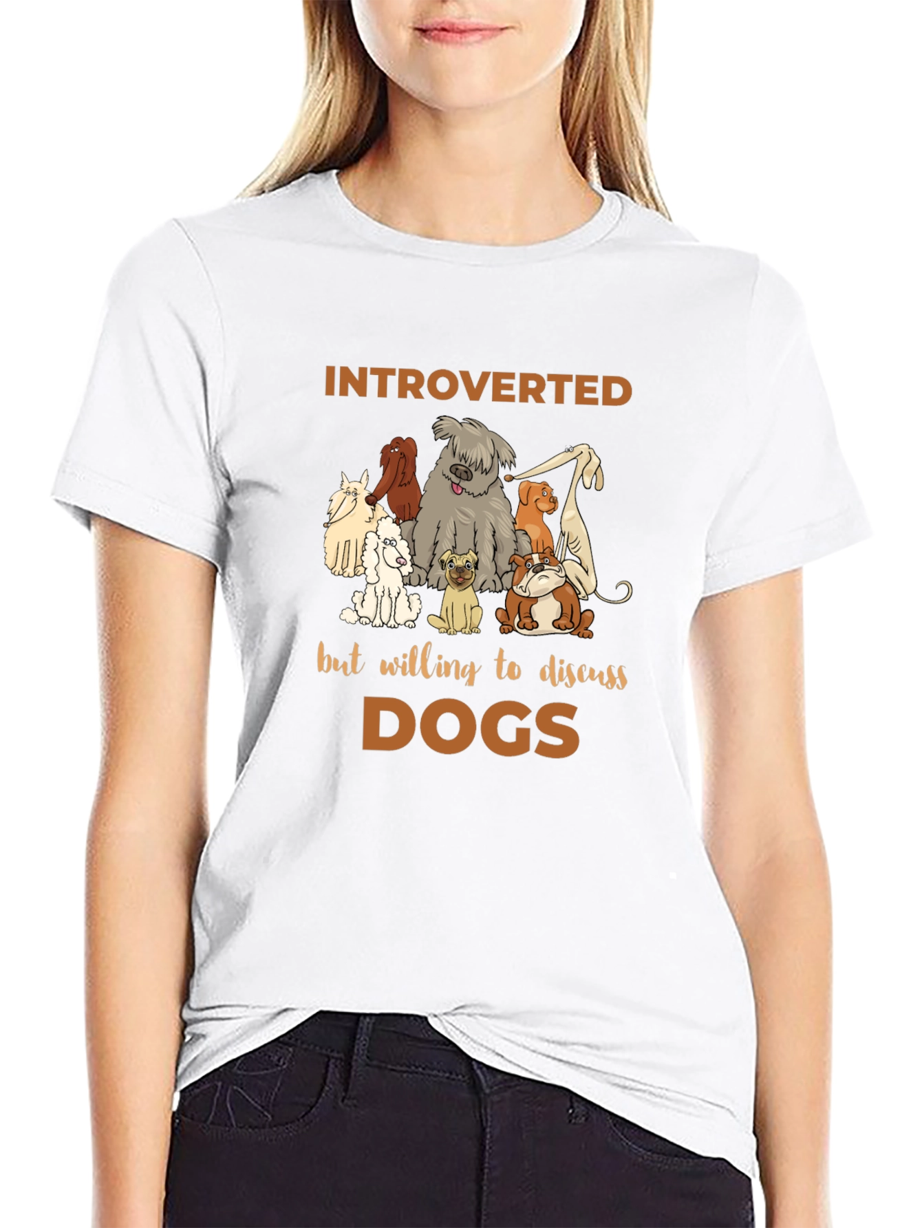 Black Introverted Dog Lover T-Shirt view 9