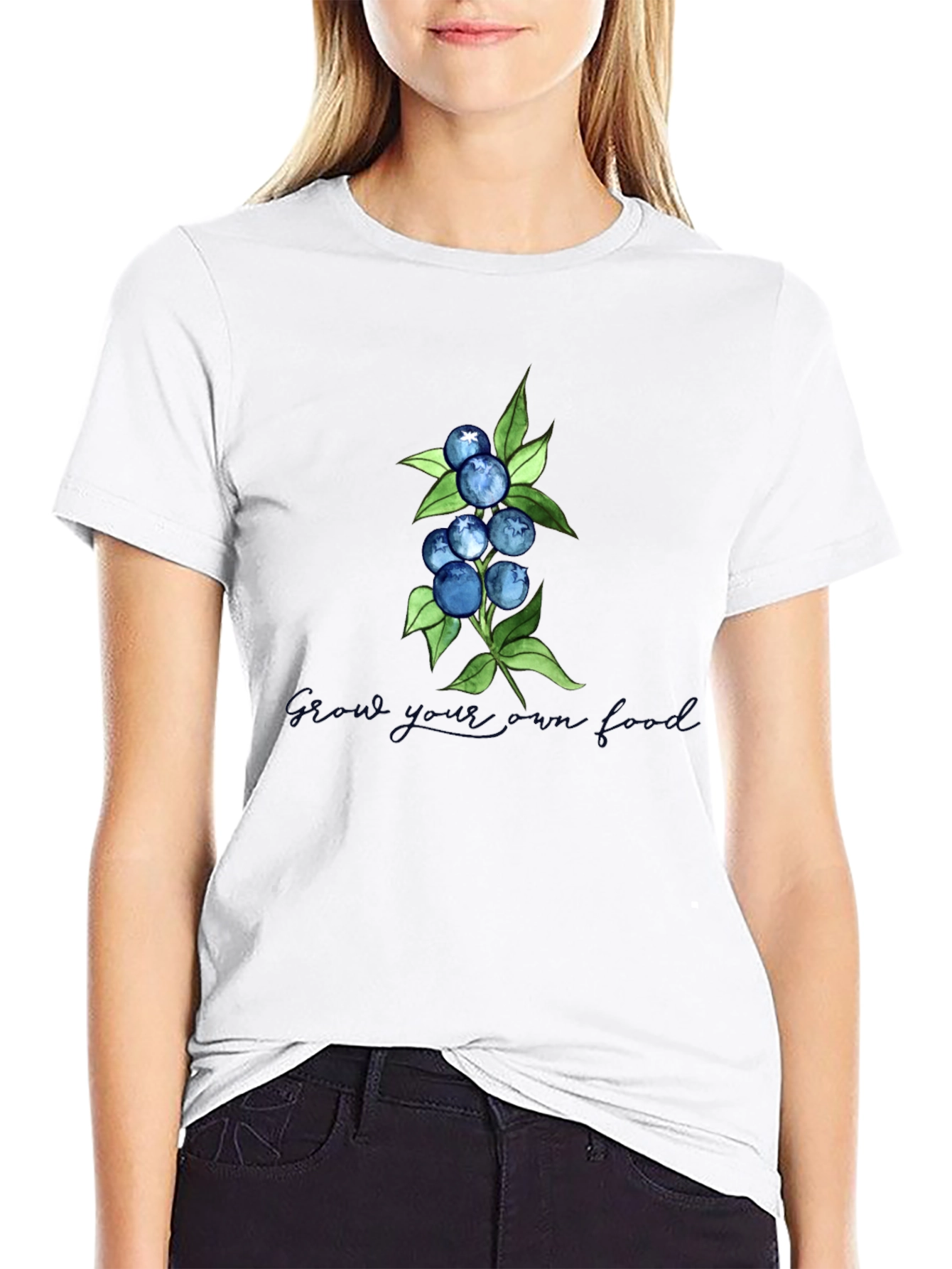 Black Blueberry Graphic T-Shirt - Grow Your Own Fruit view 9
