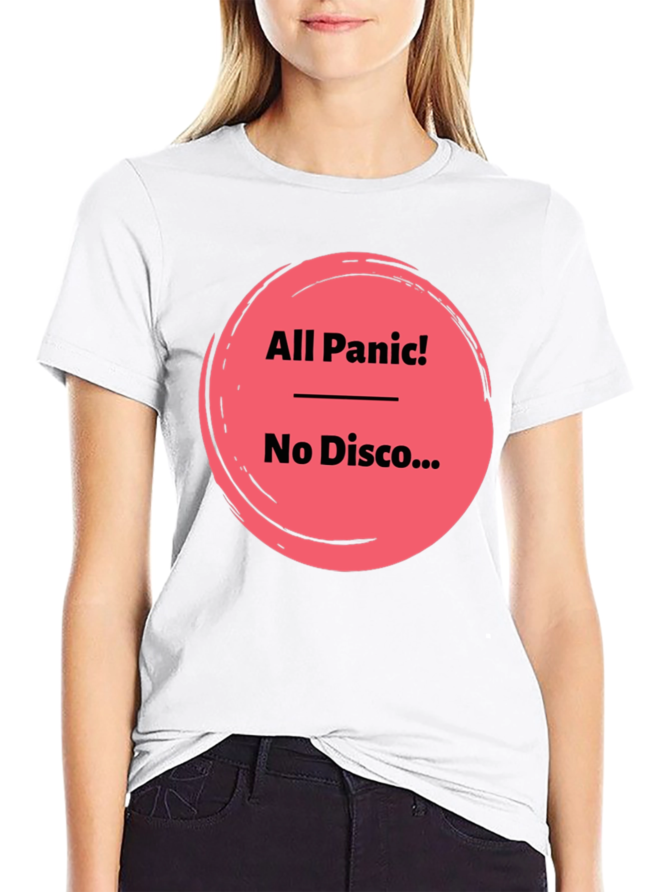 Black All Panic No Disco Black Graphic Tee view 9