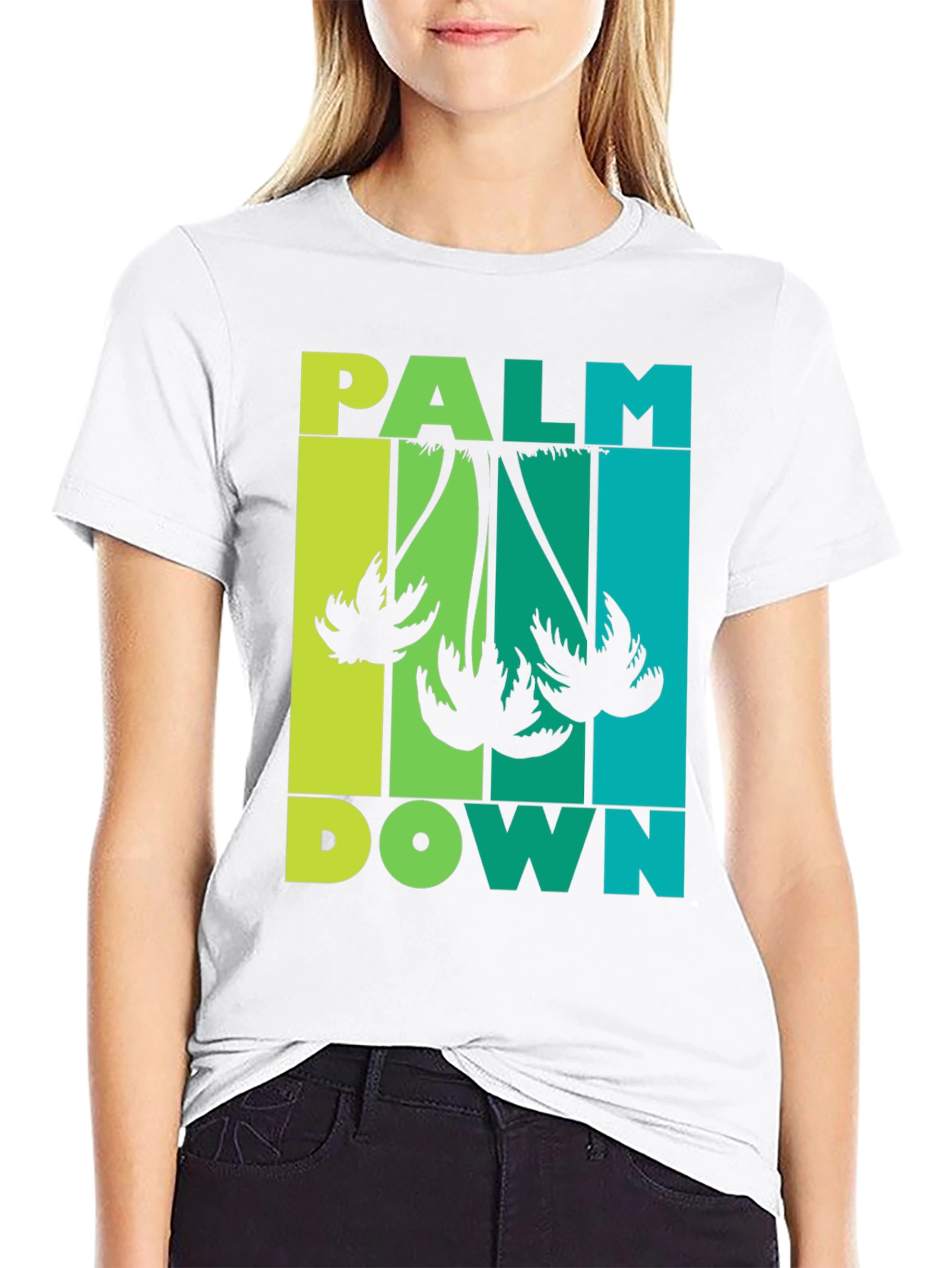 Black Palm Down Graphic Tee - Tropical Vibes view 9