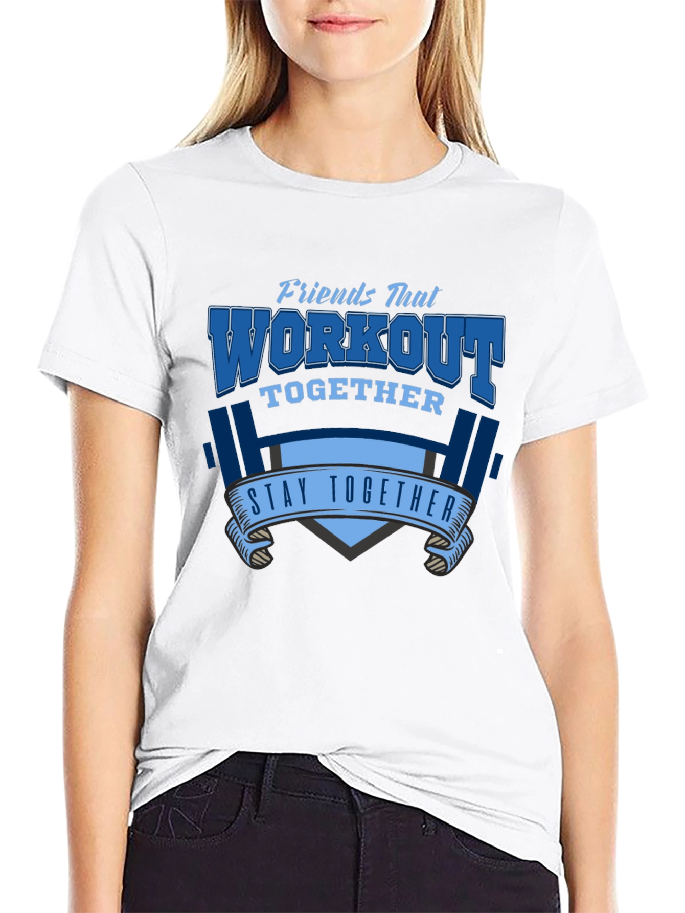 Black Workout Together T-Shirt - Fitness Apparel view 9
