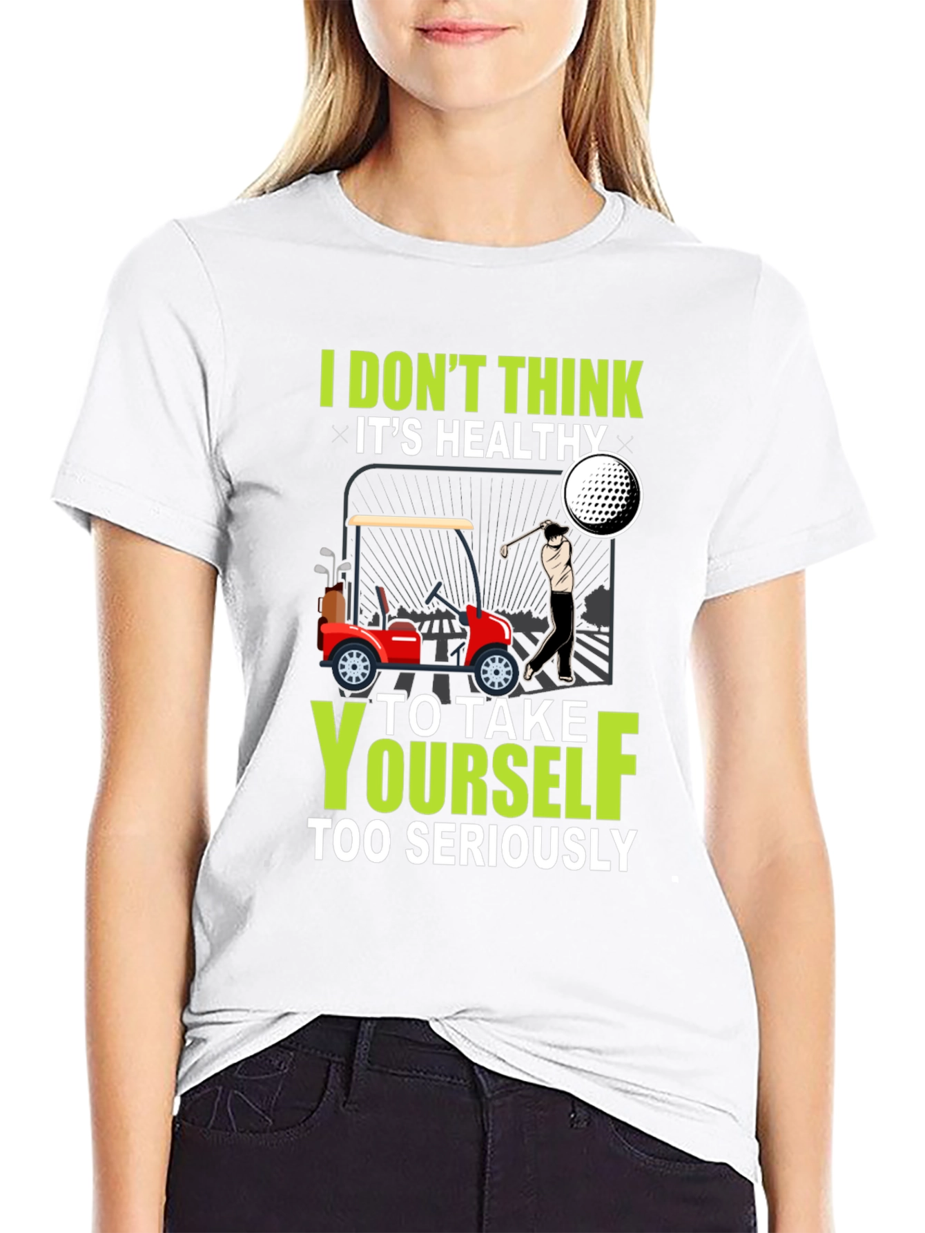Black Golf Humor T-Shirt - Don't Take Yourself Too Seriously view 9