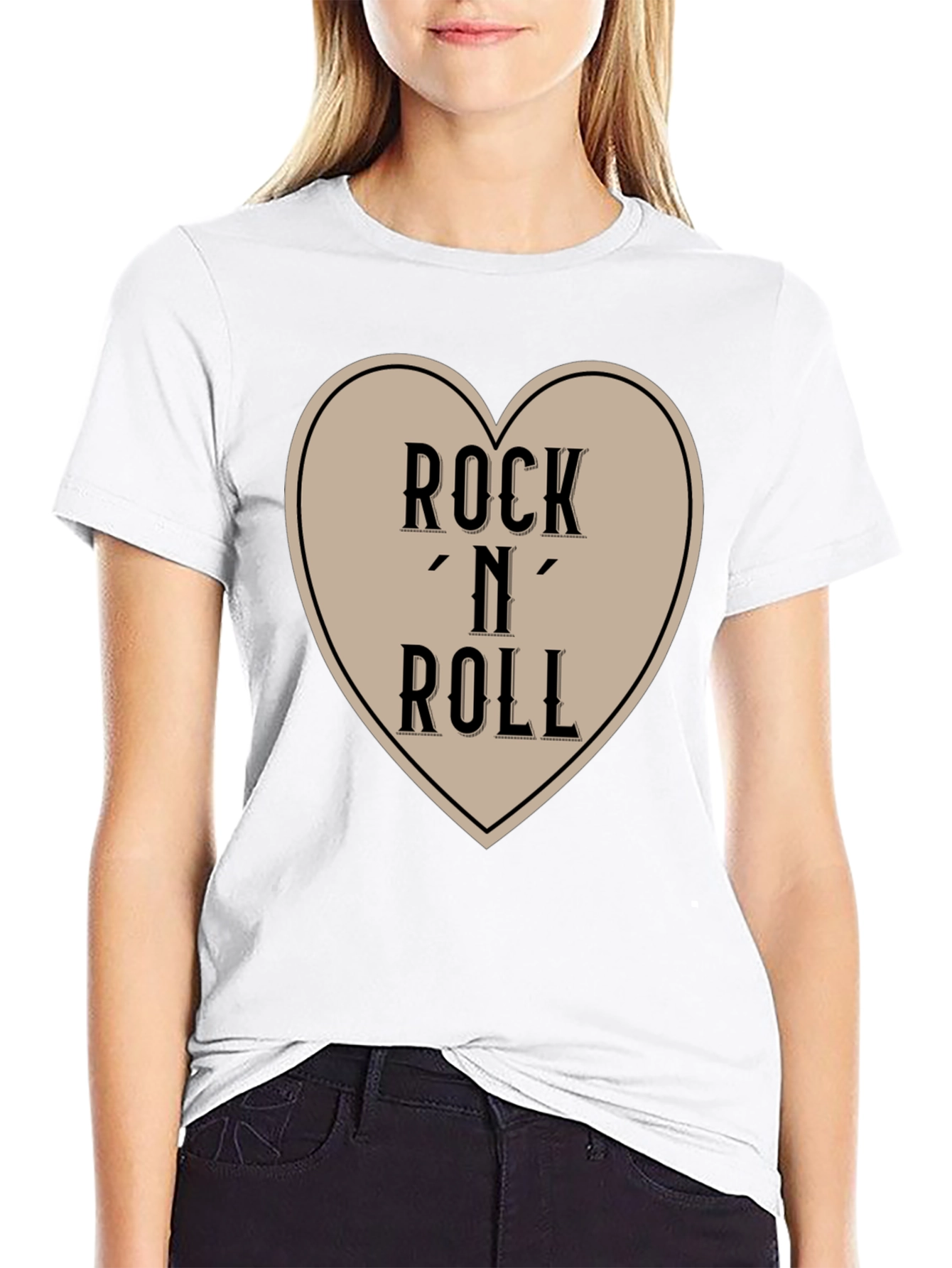 Black Rock 'N' Roll Heart Graphic Tee view 9