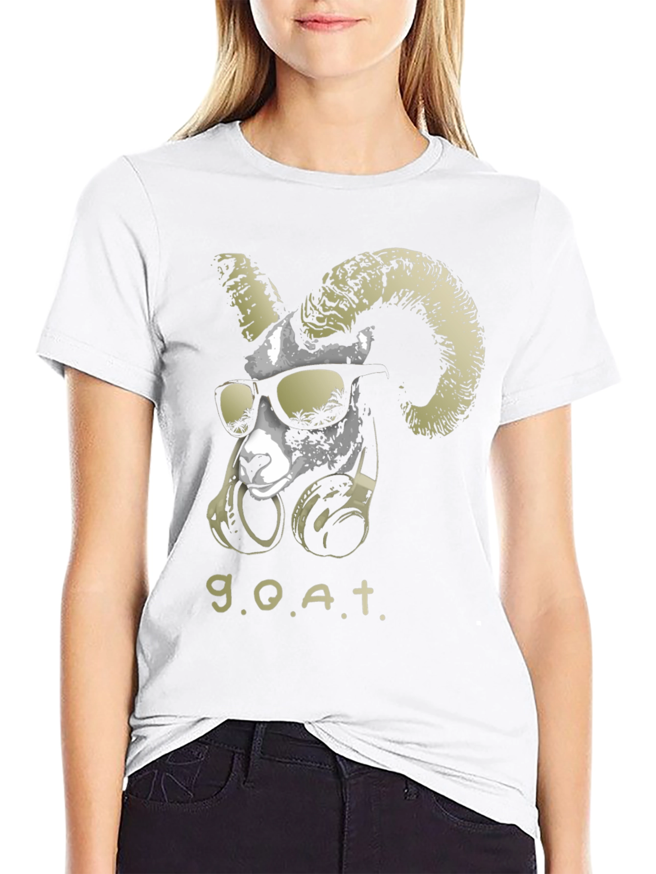 Black GOAT Graphic T-Shirt - Cool Animal Tee view 9