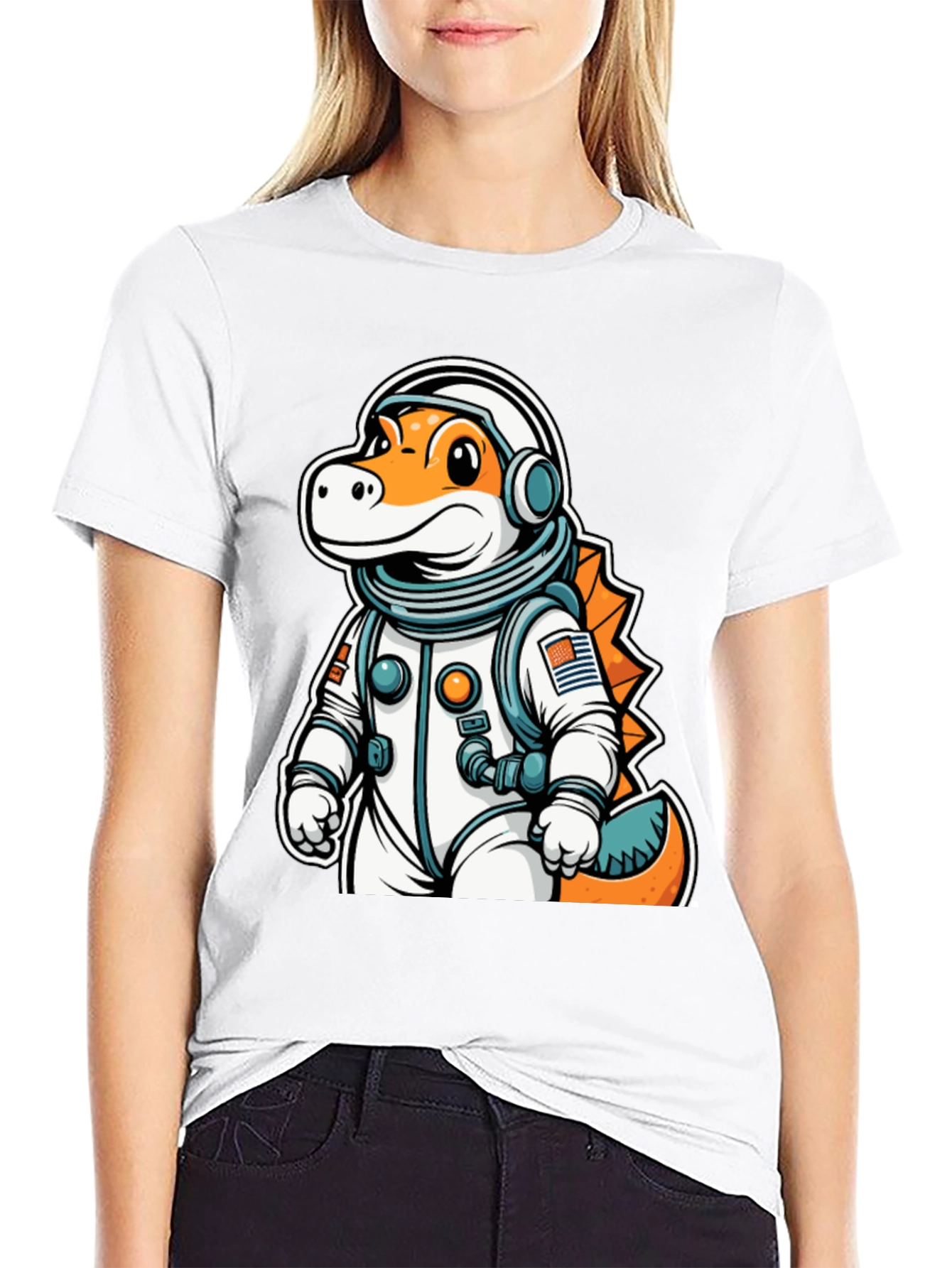 Dino Astronaut T-Shirt - Space Explorer Tee - 9