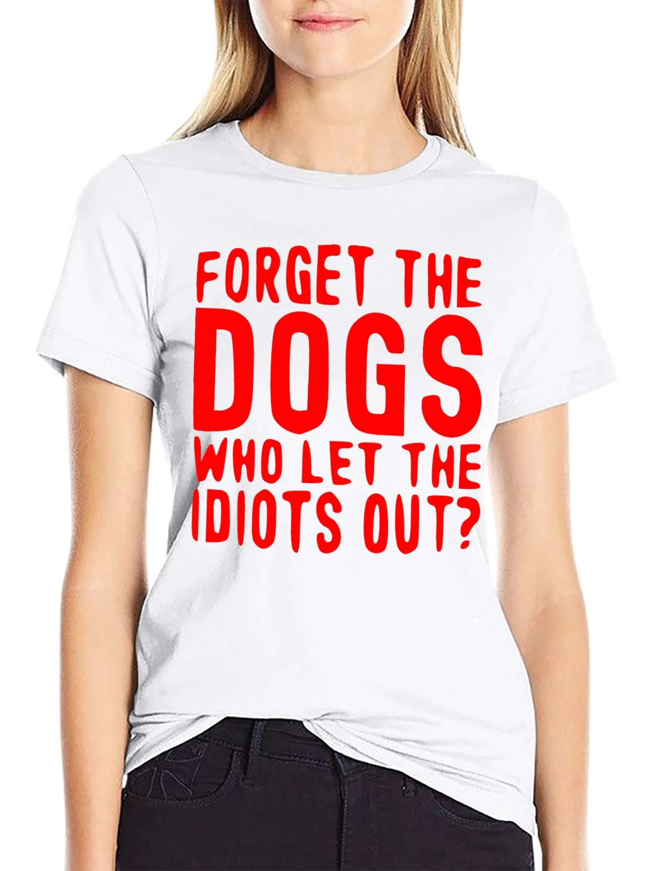 Black Forget the Dogs Graphic T-Shirt view 9