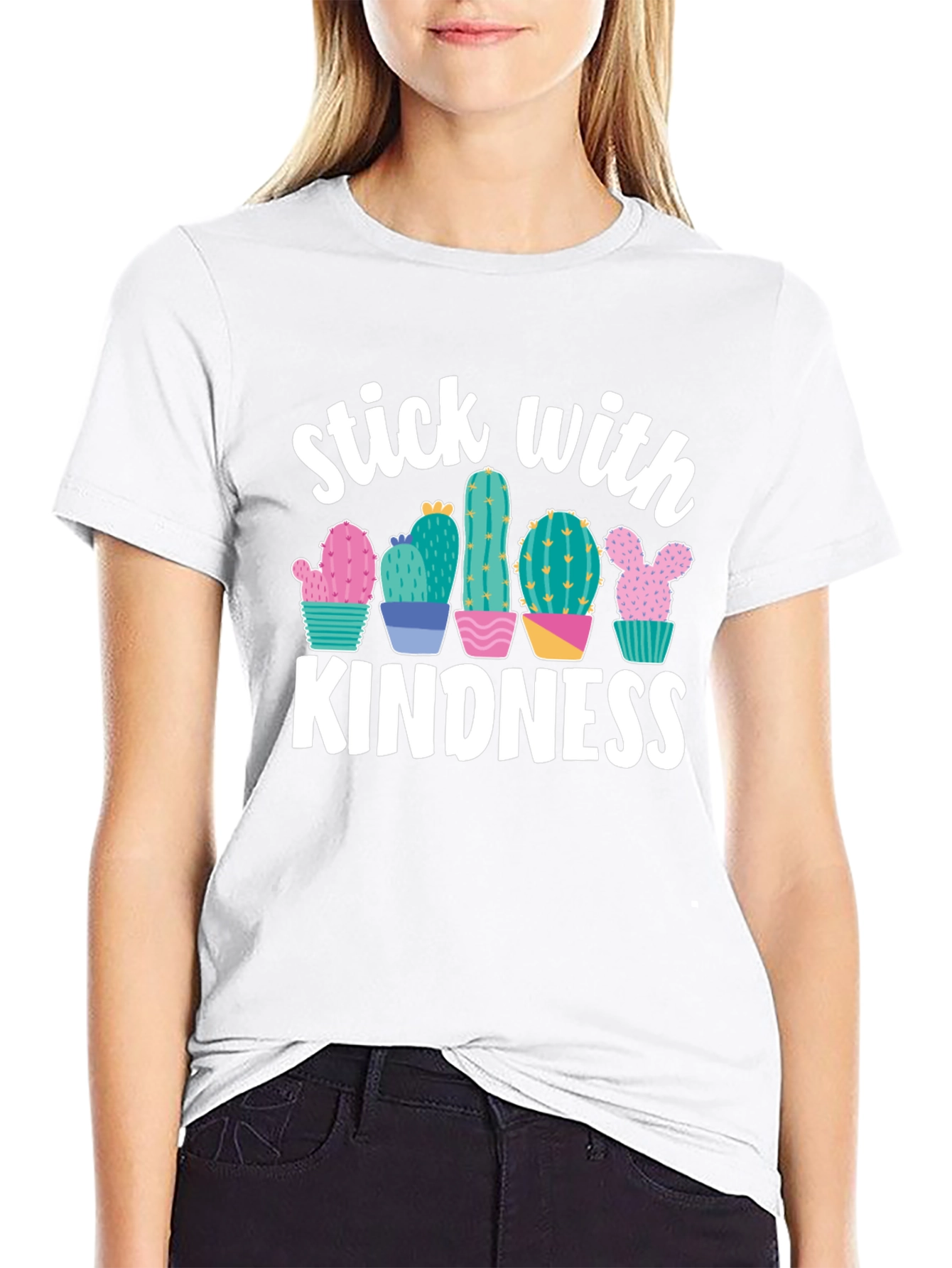 Black Stick with Kindness Graphic Tee view 9