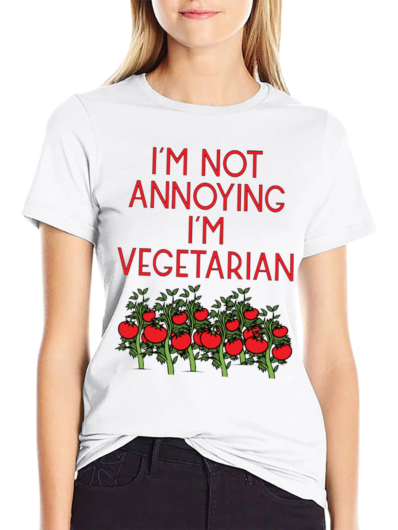 Black Funny Vegetarian Tomato Plant T-Shirt view 9