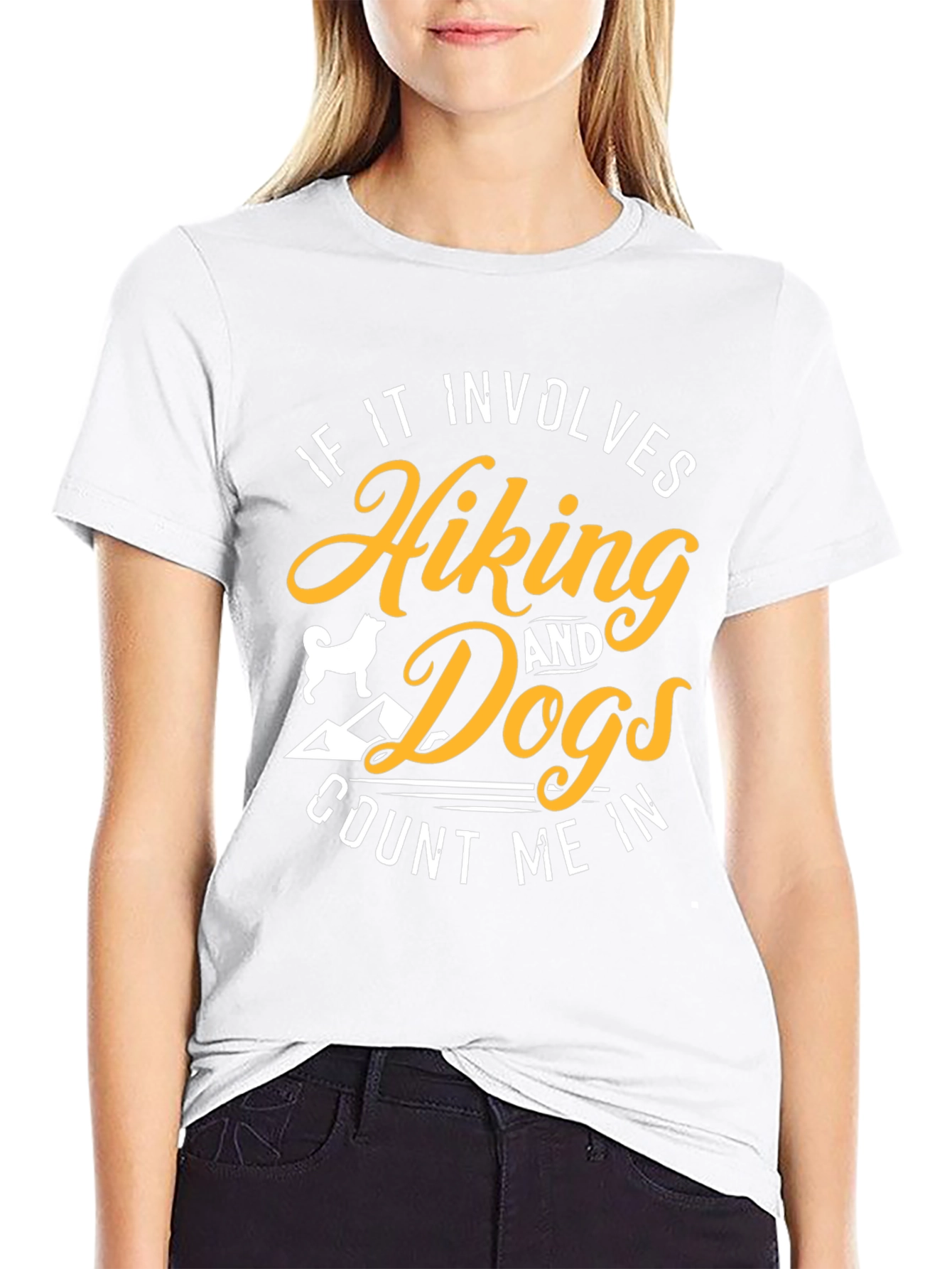 Black Hiking & Dogs T-Shirt - Count Me In view 9