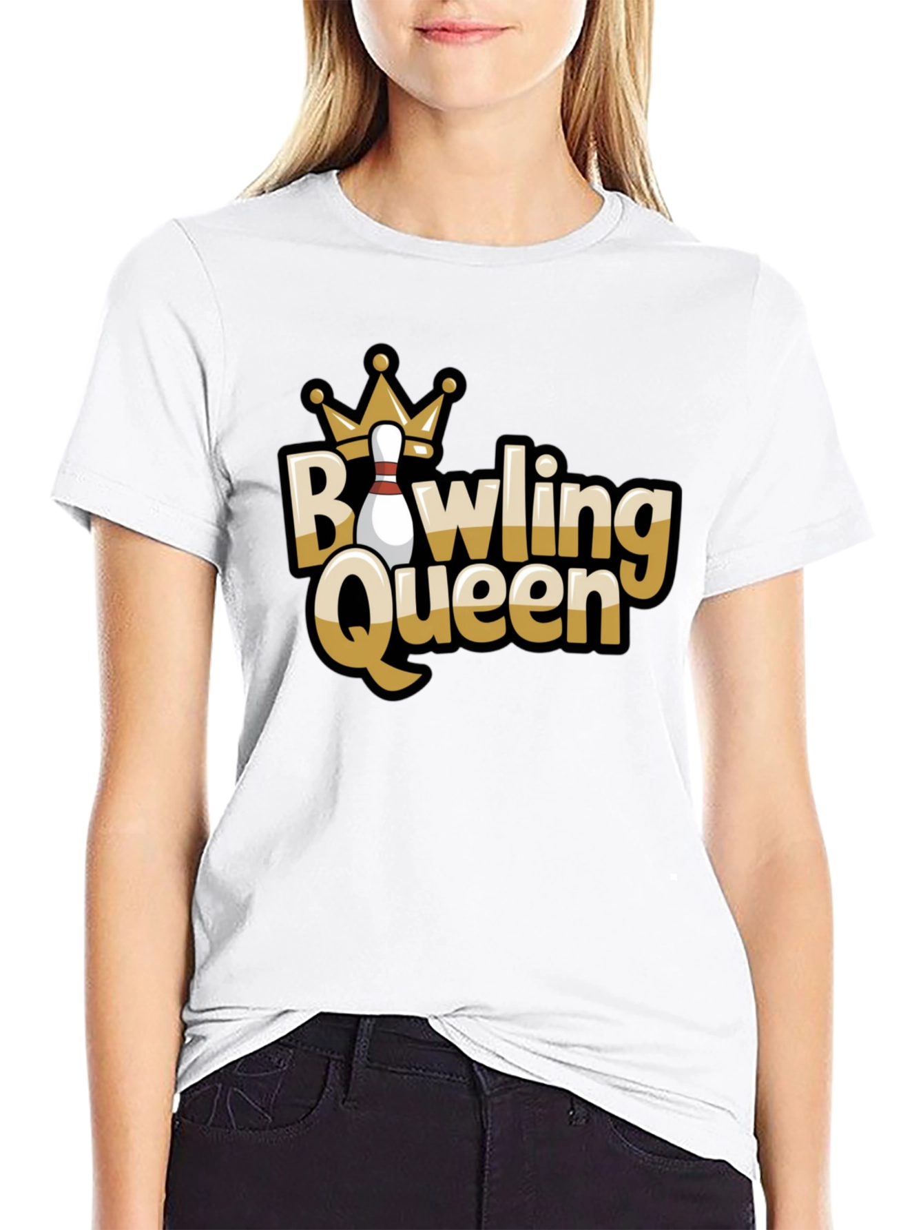 Black Bowling Queen Graphic Tee view 9