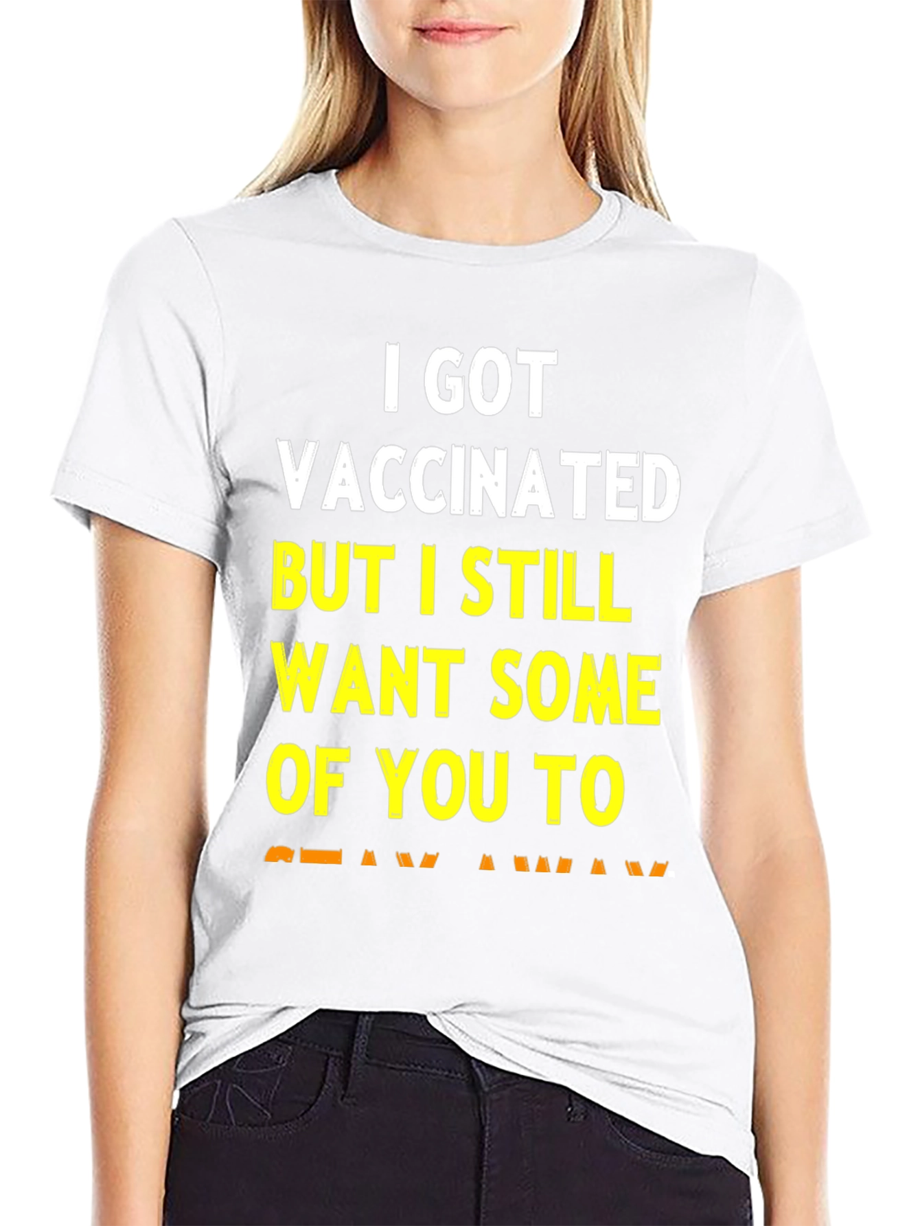 Black Vaccinated Funny Graphic Tee view 9