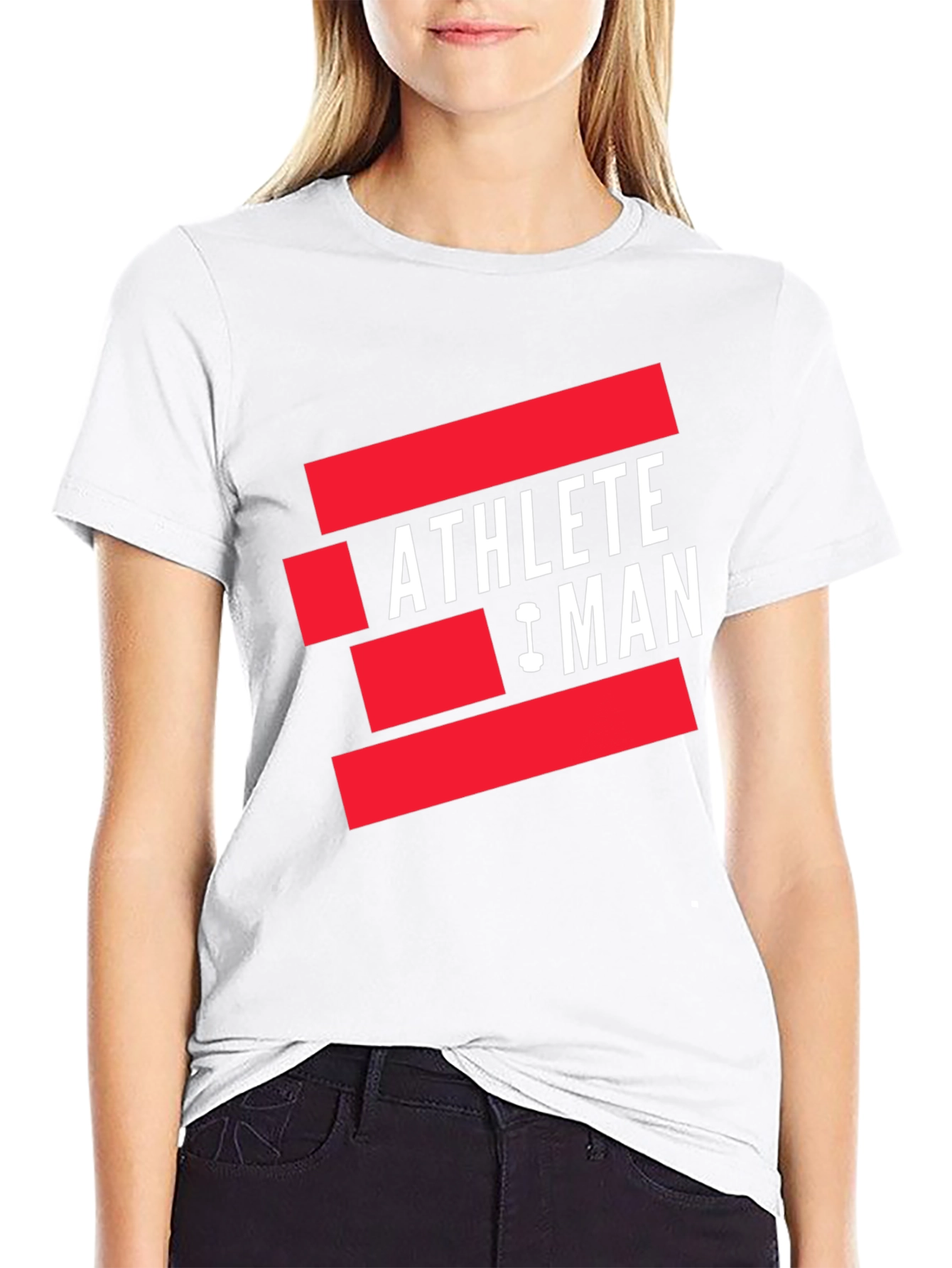 Black Athlete Man Graphic T-Shirt - Black view 9