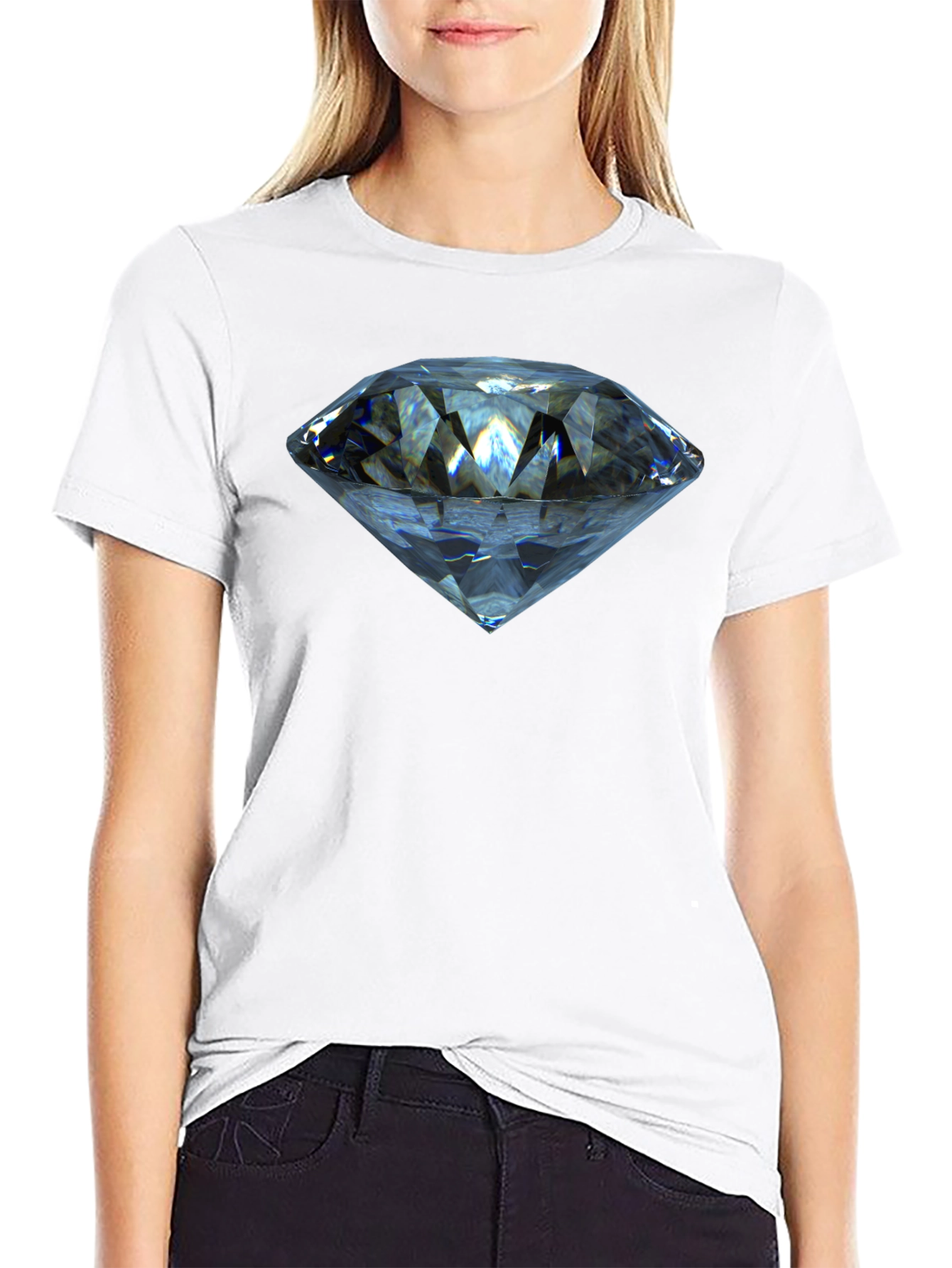 Black Diamond Graphic T-Shirt - Stylish Crew Neck Tee view 9