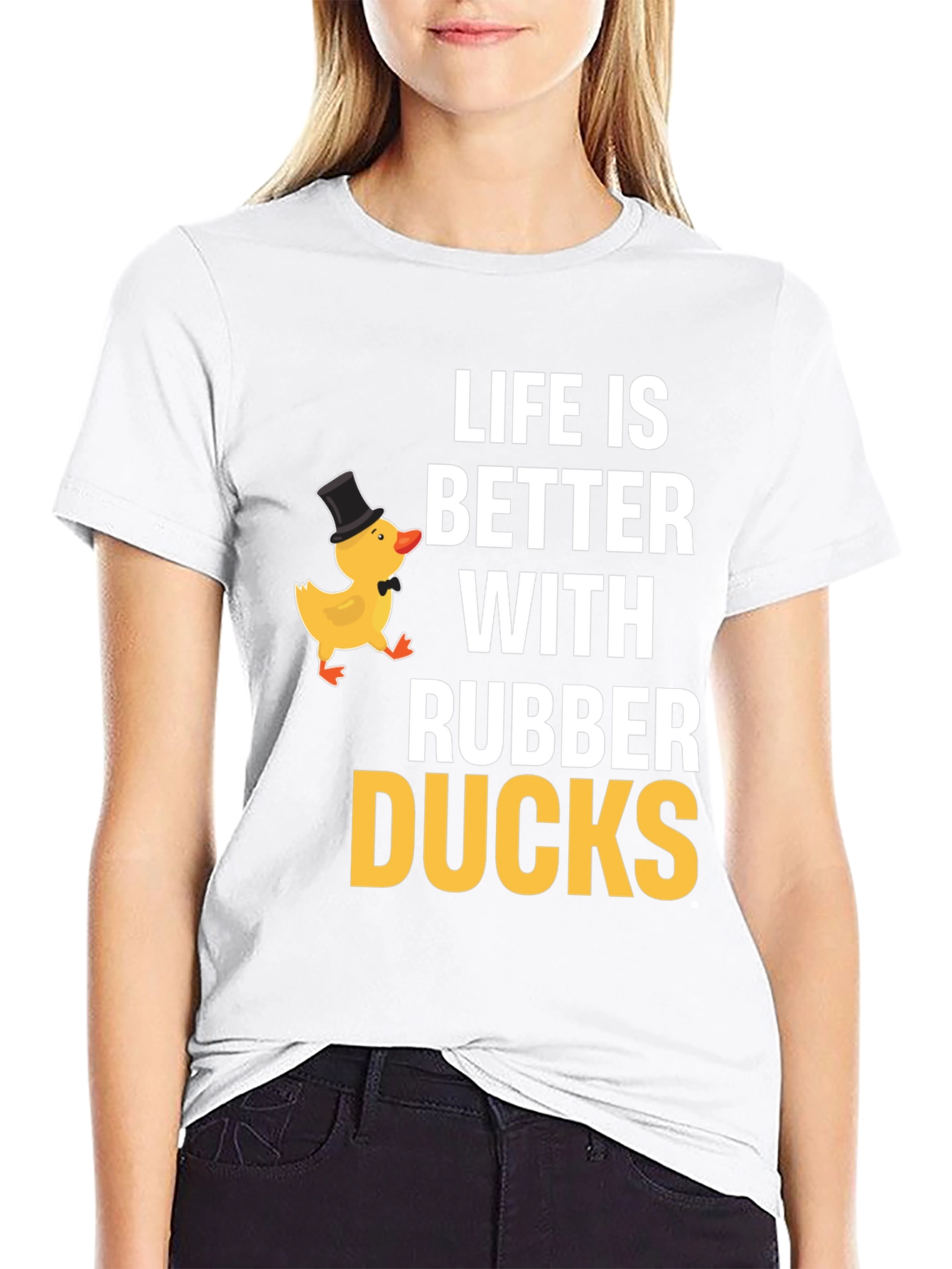 Black Life is Better With Rubber Ducks - Graphic T-Shirt view 9