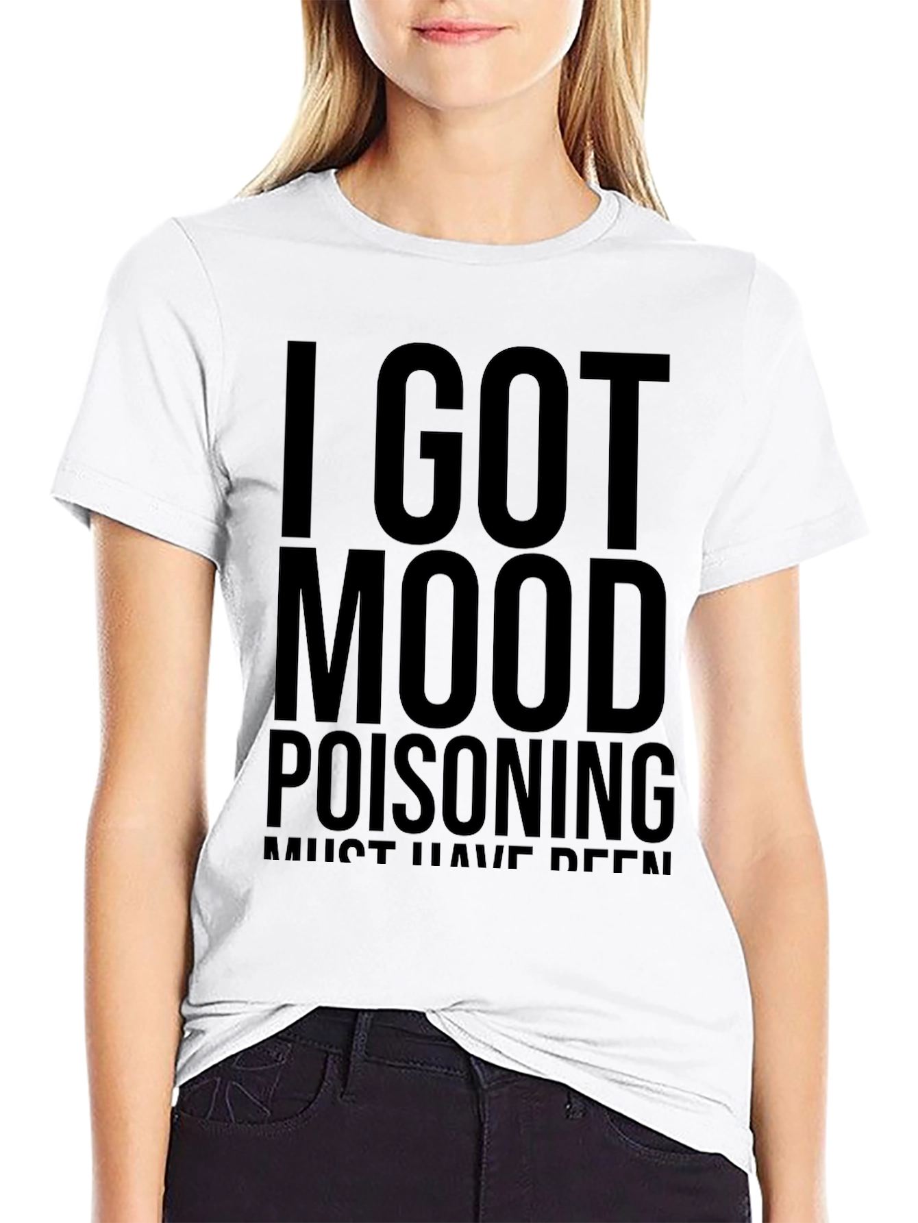 Black I Got Mood Poisoning Graphic Tee - Unisex T-Shirt view 9