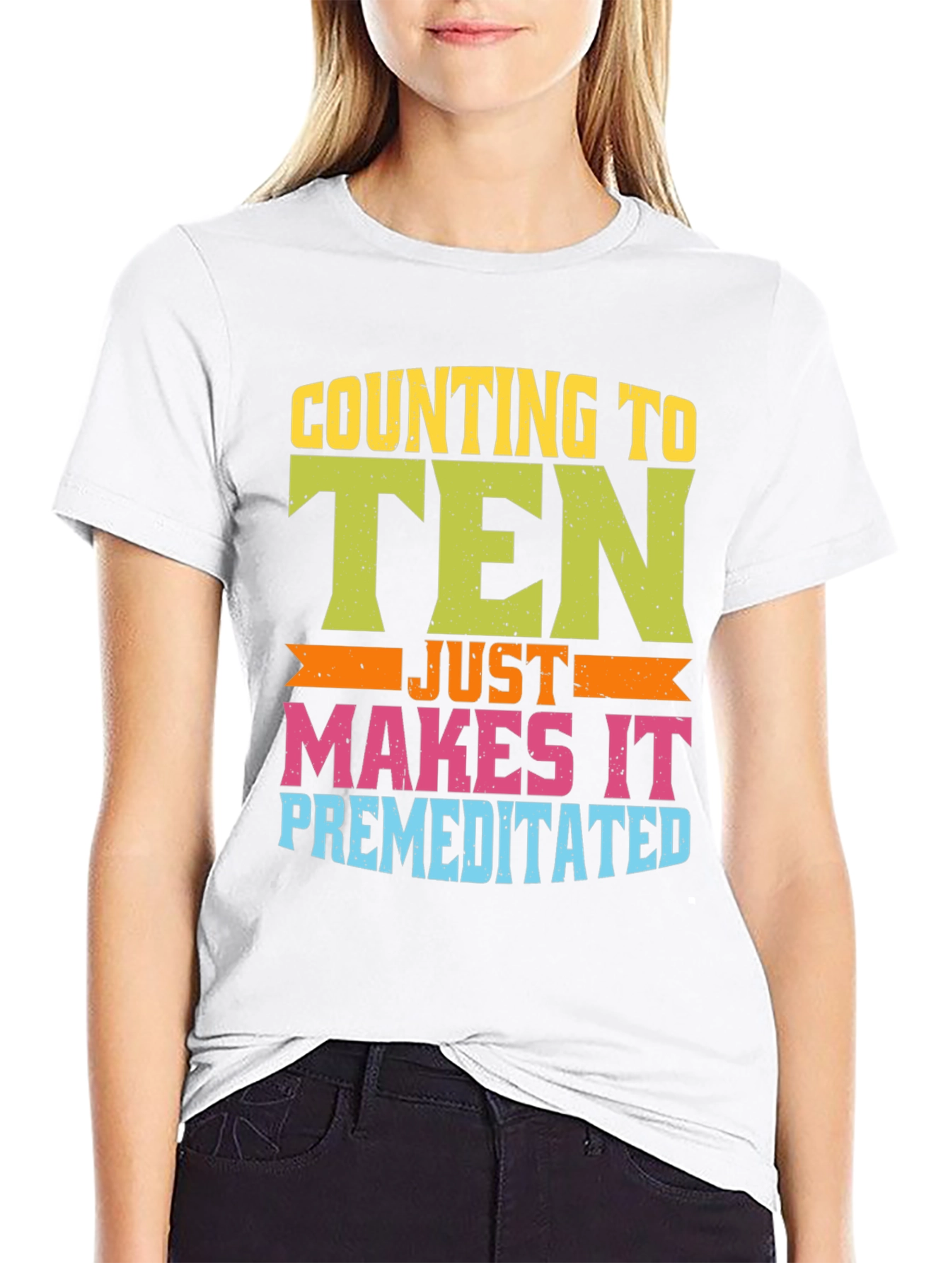 Black Counting to Ten Premeditated T-Shirt view 9