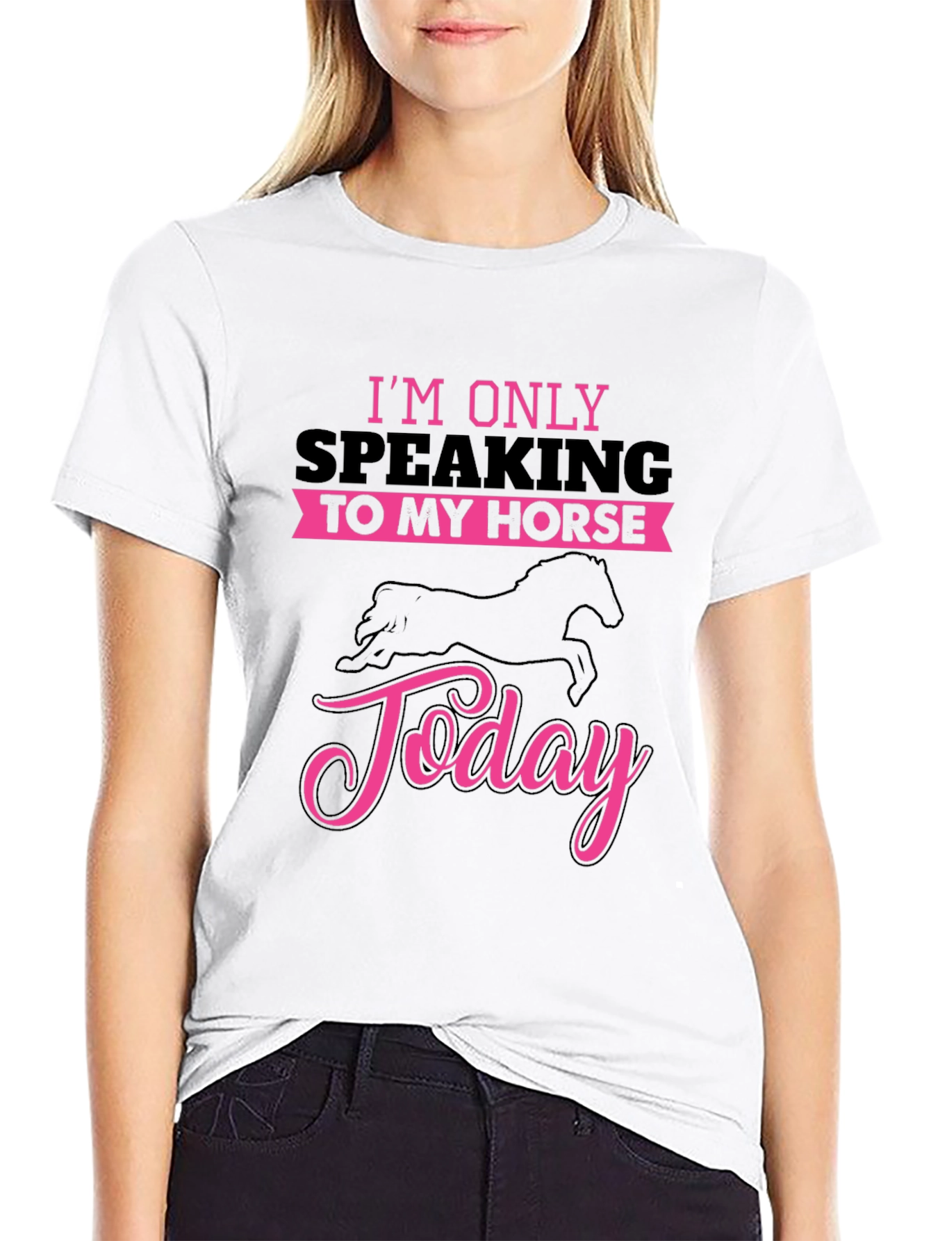 Black Horse Lover T-Shirt: "Speaking to My Horse" view 9